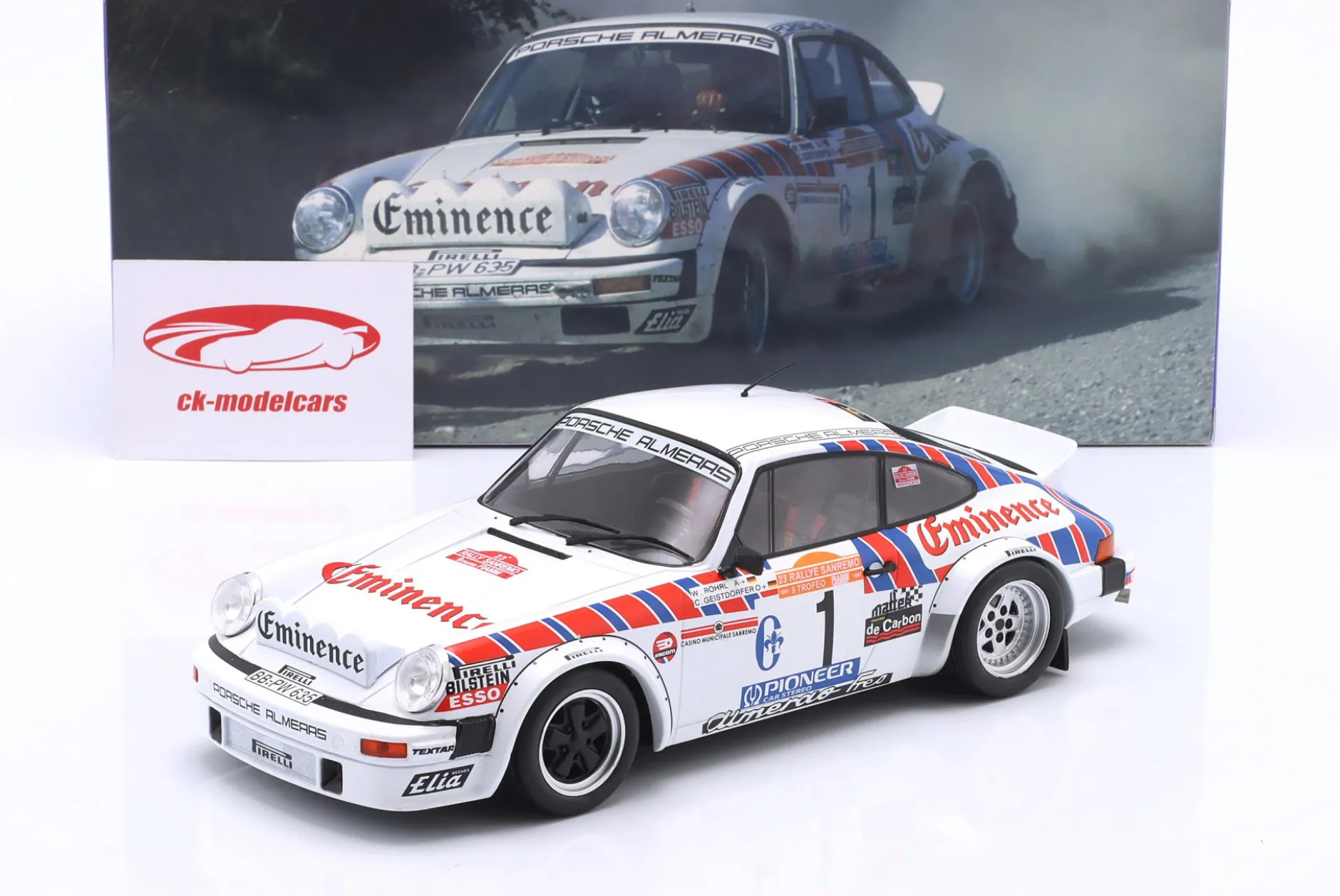 Porsche 911 SC Gr.4 #1 Rallye San Remo 1981 Röhrl, Geistdörfer 1:18 WERK83