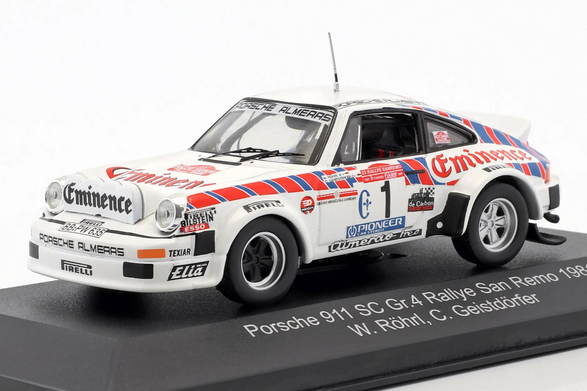 Porsche 911 SC Gr.4 #1 Rallye San Remo 1981 Röhrl, Geistdörfer 1:43 CMR