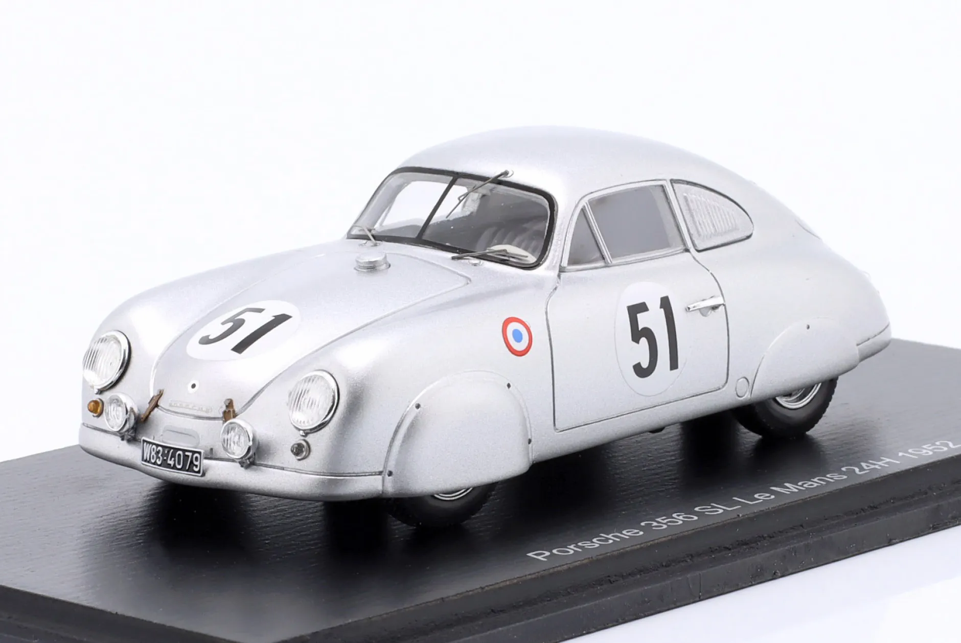 Porsche 356 SL Coupe #51 24h LeMans 1952 von Hanstein, Müller 1:43 Spark