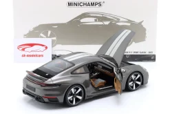 Porsche 911 (992) Sport Classic Baujahr 2022 grau metallic 1:18 Minichamps