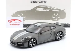 Porsche 911 (992) Sport Classic Baujahr 2022 grau metallic 1:18 Minichamps