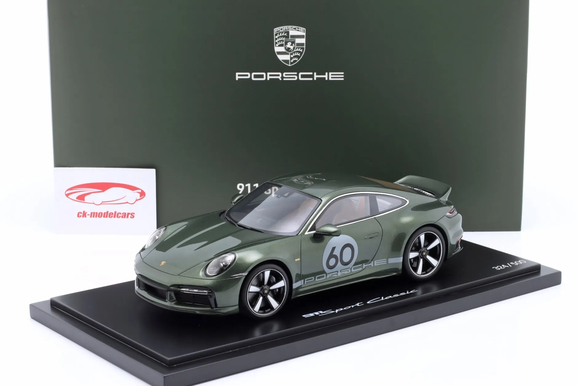 Porsche 911 (992) Sport Classic 2022 oakgrün metallic 1:18 Spark