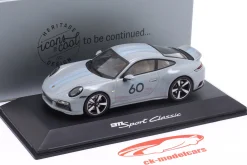Porsche 911 (992) Sport Classic 2022 sportgraumetallic 1:43 Spark