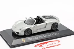 Porsche 918 Spyder Baujahr 2013 liquid silber 1:43 Altaya