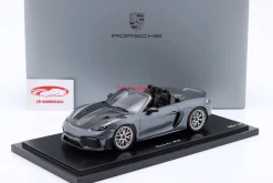 Porsche 718 (982) Spyder RS Baujahr 2024 vanadiumgrau 1:18 Spark