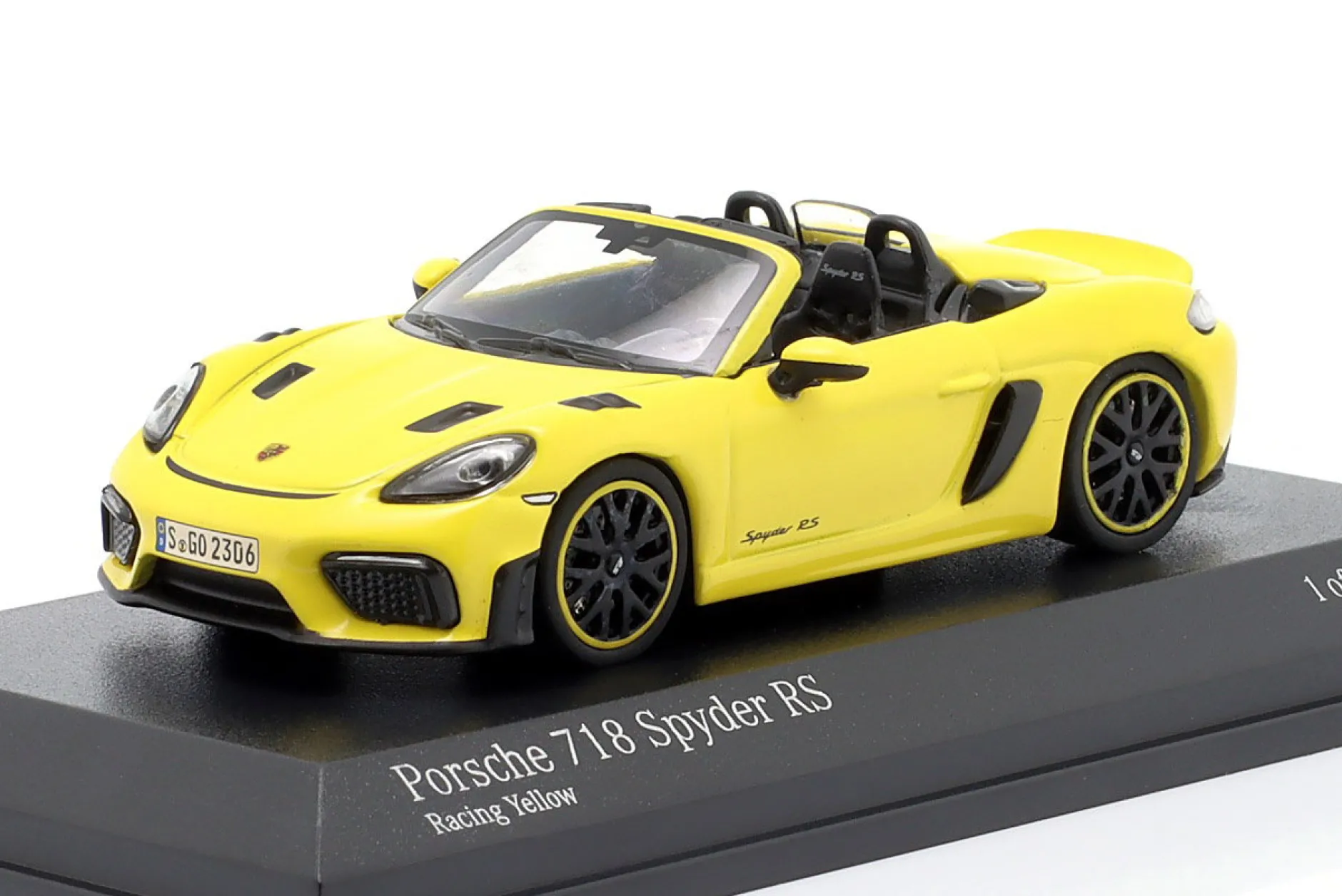 Porsche 718 (982) Spyder RS 2023 racing gelb 1:64 Tarmac Works / Minichamps