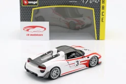 Porsche 918 Spyder Weissach #3 weiß 1:24 Bburago