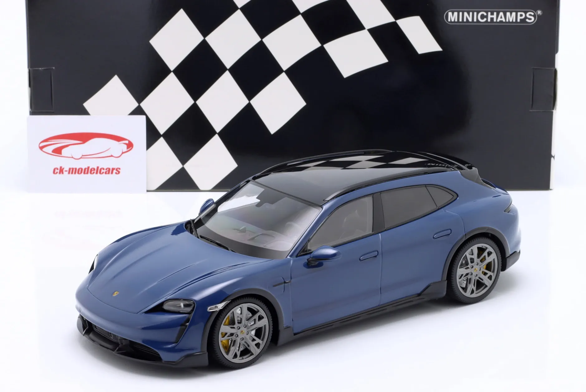Porsche Taycan Cross Turismo Turbo S 2021 neptunblau 1:18 Minichamps