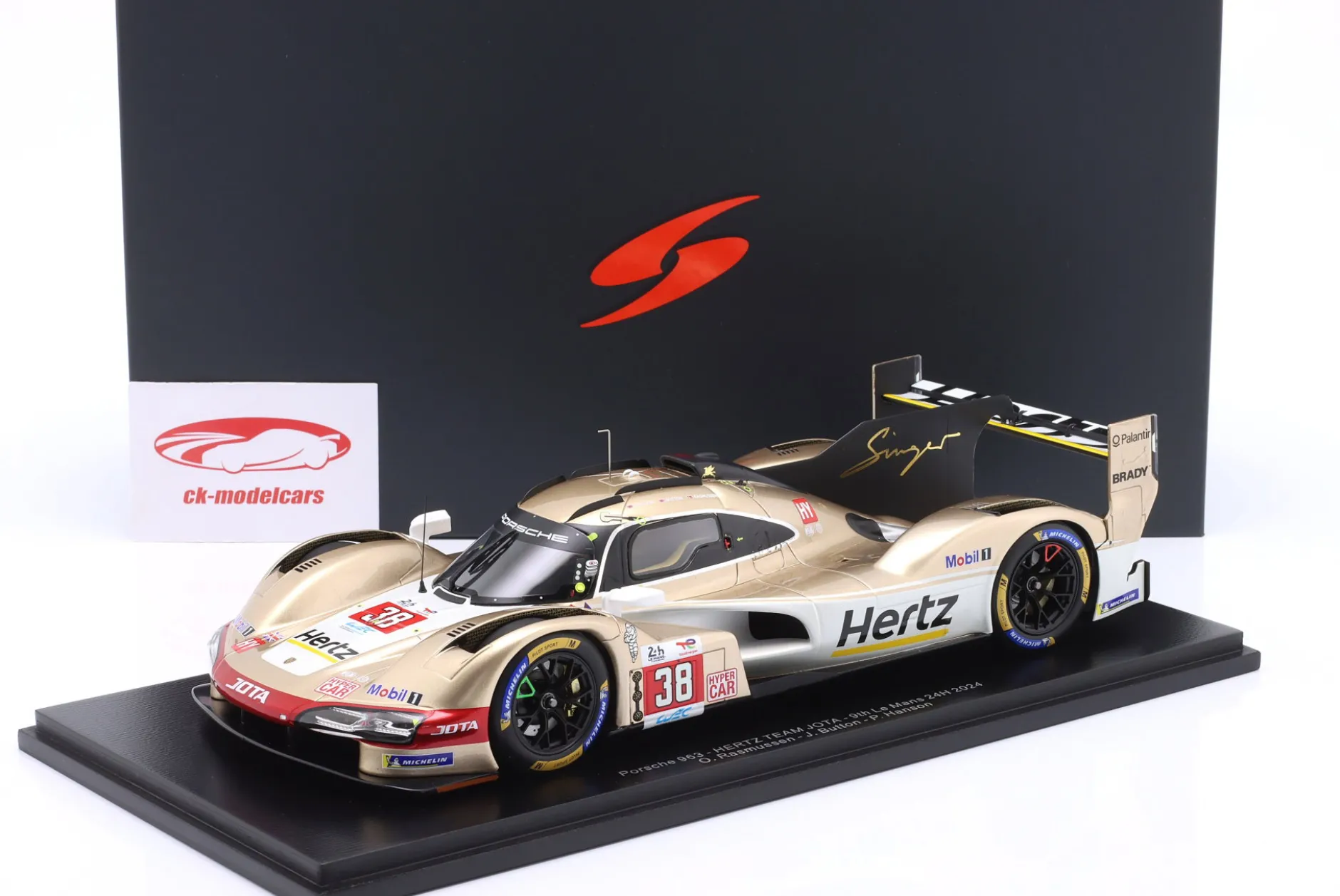 Porsche 963 #38 9th 24h LeMans 2024 Hertz Team Jota 1:18 Spark