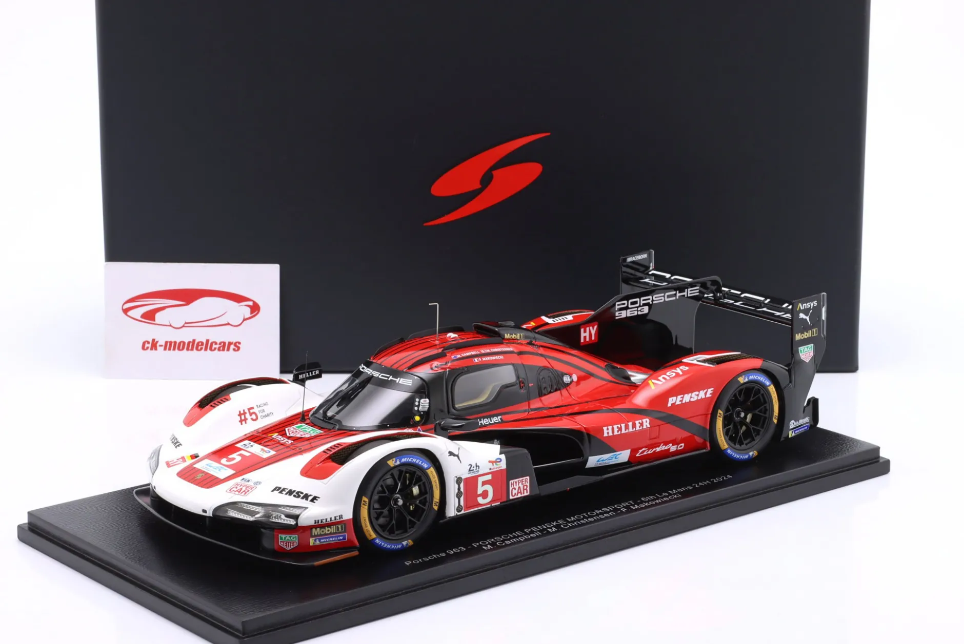 Porsche 963 #5 6th 24h LeMans 2024 Porsche Penske Motorsport 1:18 Spark