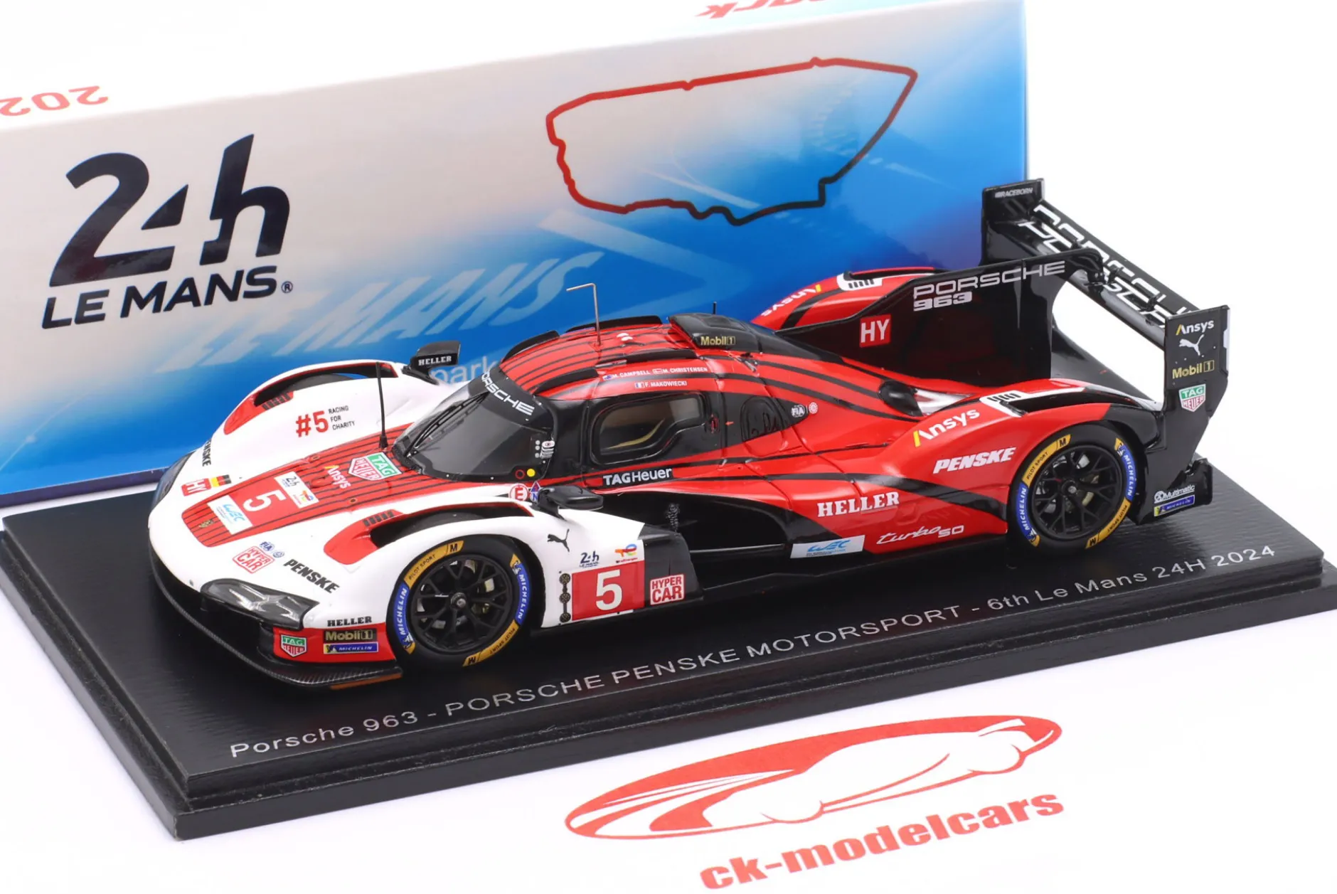 Porsche 963 #5 6th 24h LeMans 2024 Porsche Penske Motorsport 1:43 Spark