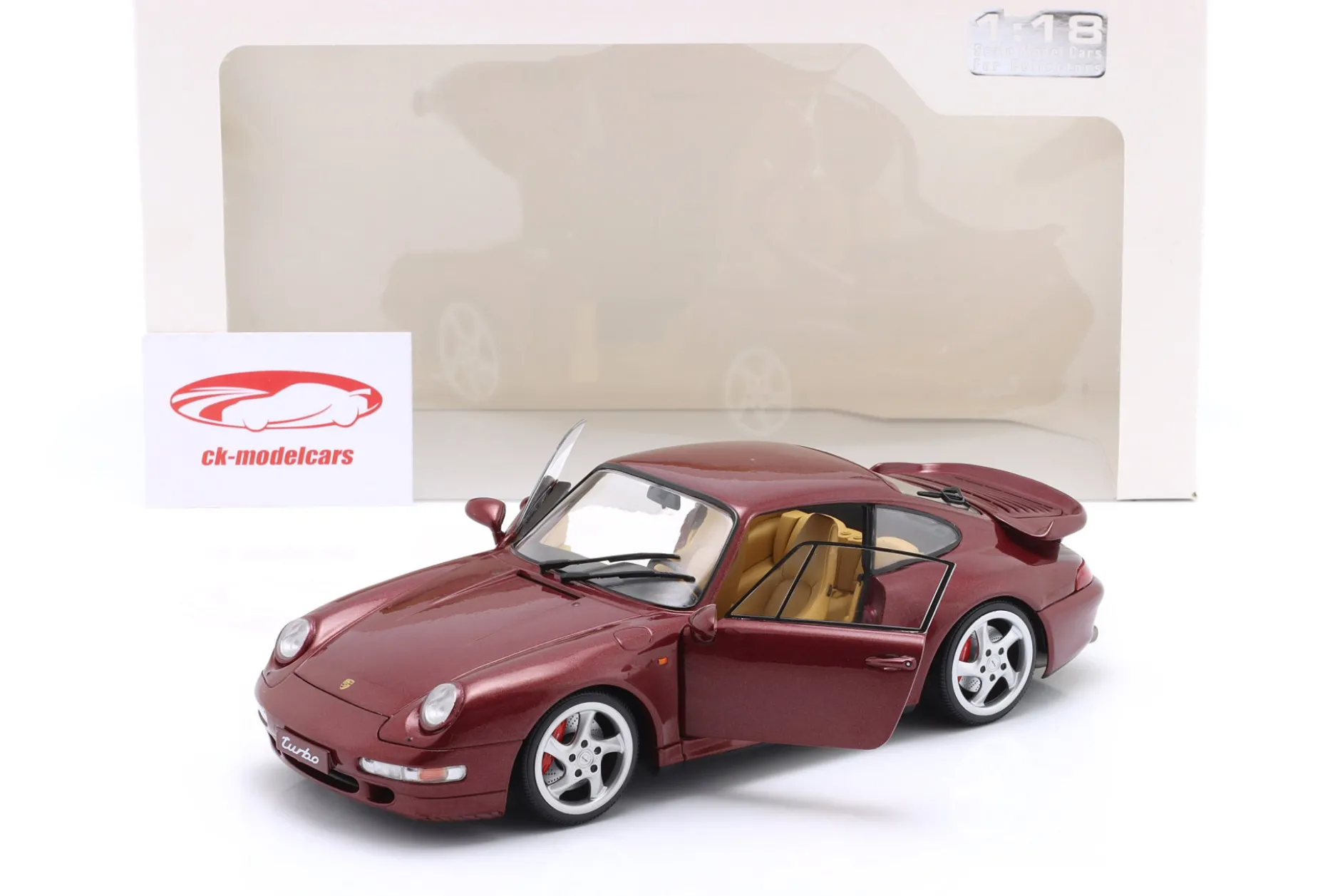 Porsche 911 (993) Turbo Baujahr 1997 Arena rot 1:18 Solido