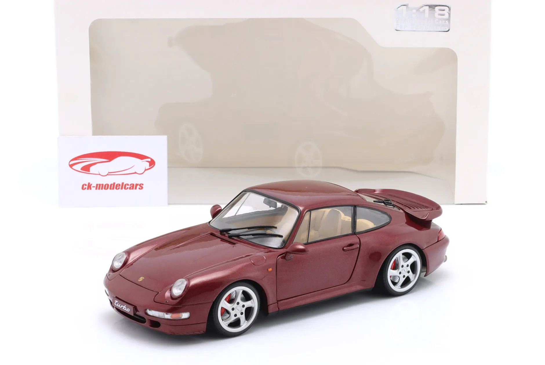 Porsche 911 (993) Turbo Baujahr 1997 Arena rot 1:18 Solido