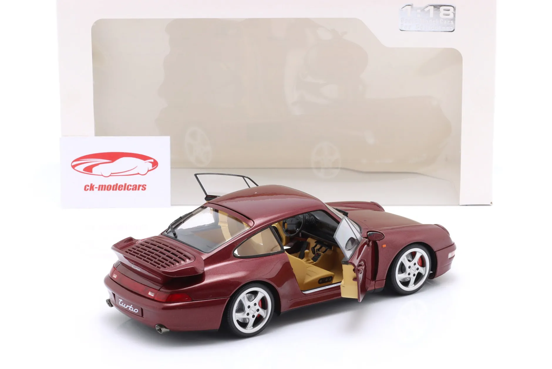 Porsche 911 (993) Turbo Baujahr 1997 Arena rot 1:18 Solido