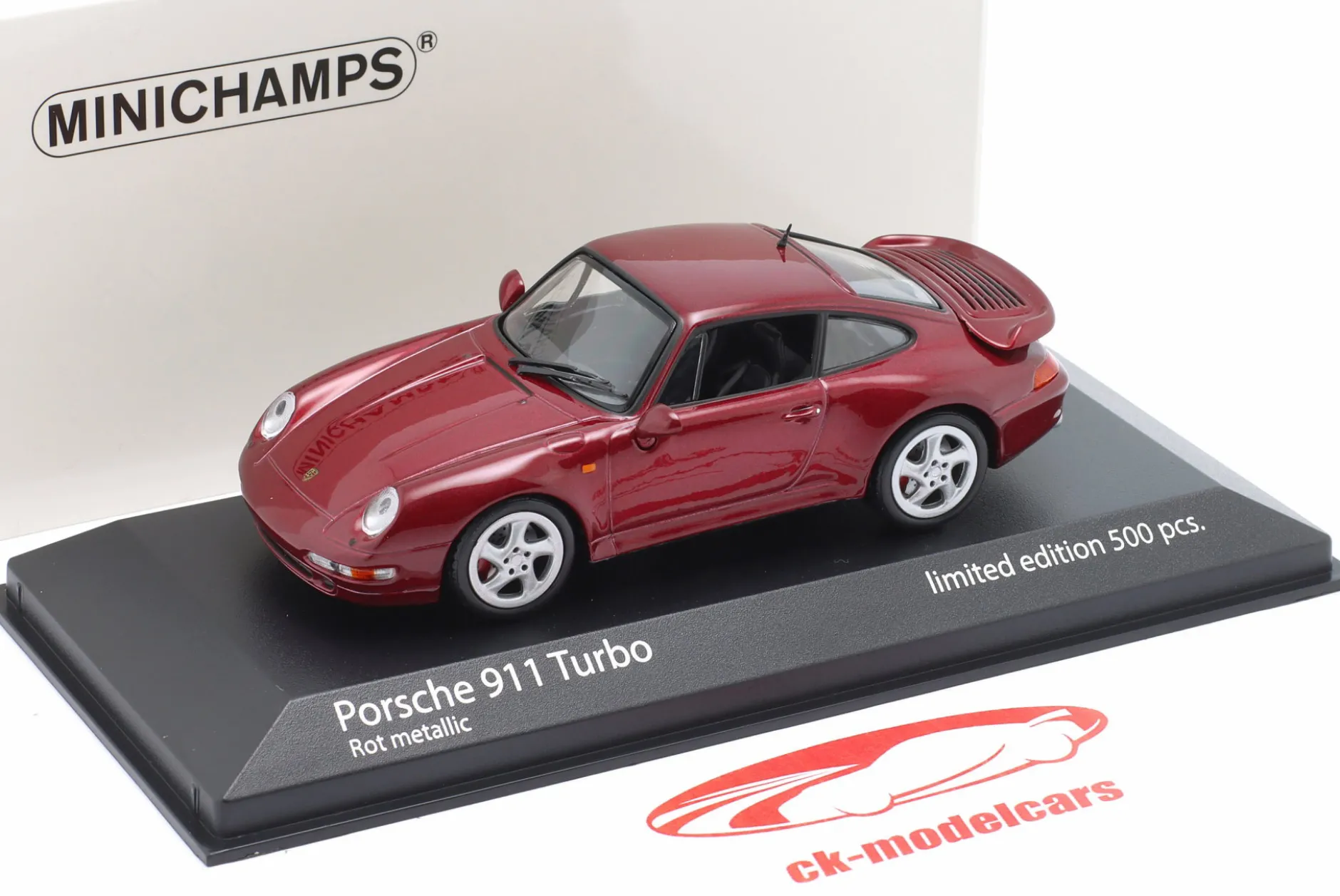 Porsche 911 (993) Turbo Baujahr 1995 rot metallic 1:43 Minichamps