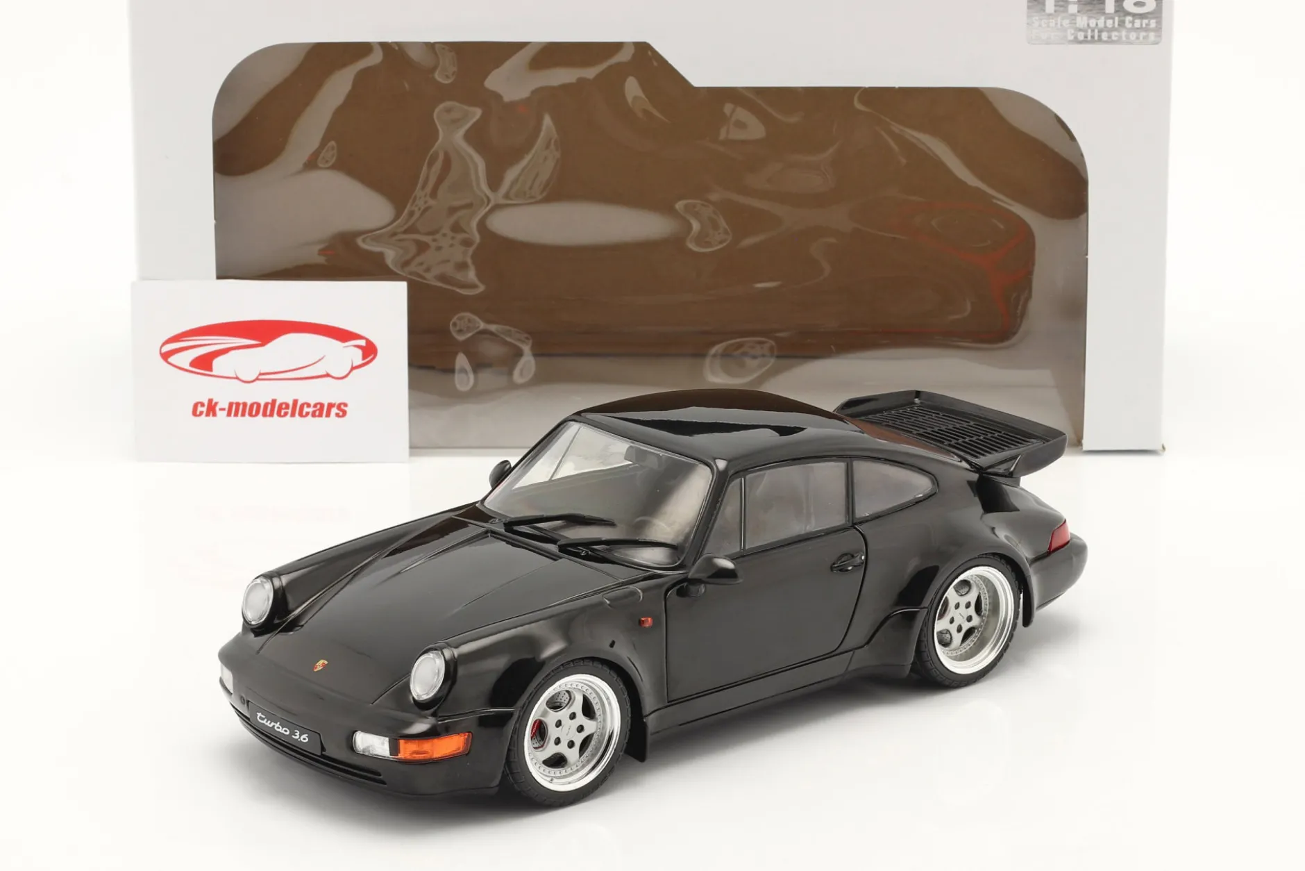 Porsche 911 (964) Turbo Baujahr 1990 schwarz 1:18 Solido
