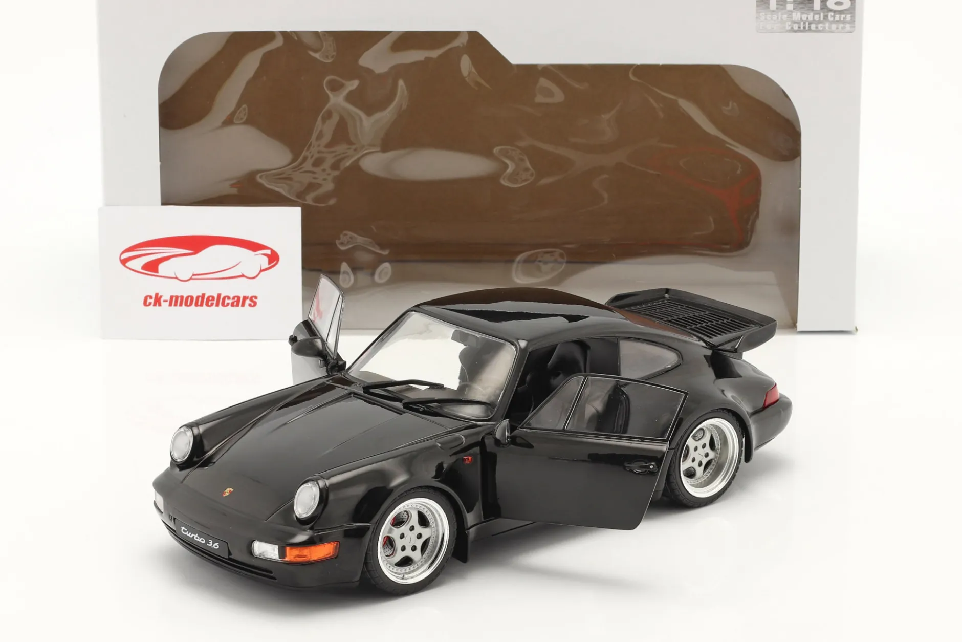 Porsche 911 (964) Turbo Baujahr 1990 schwarz 1:18 Solido