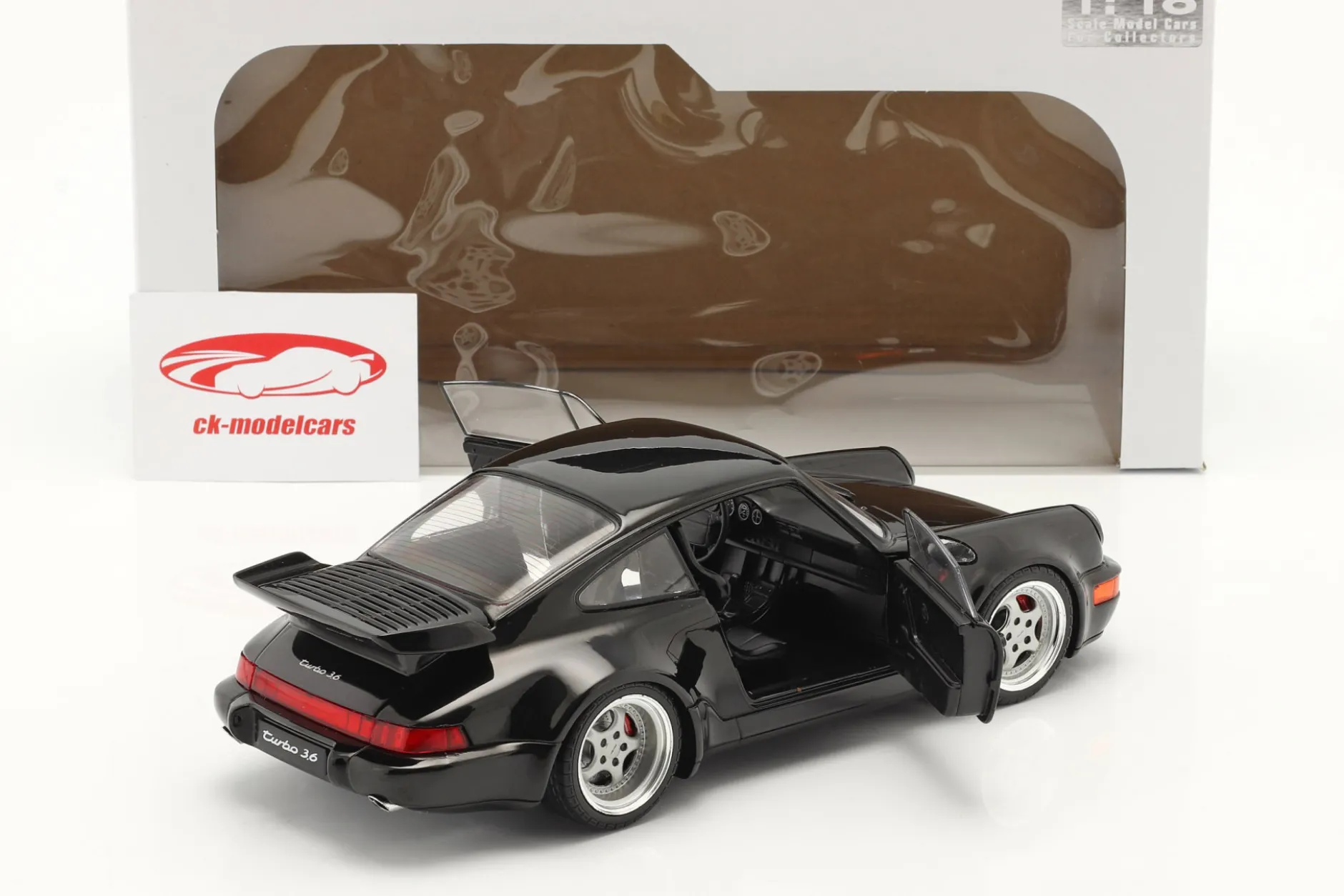 Porsche 911 (964) Turbo Baujahr 1990 schwarz 1:18 Solido