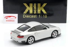 Porsche 911 (996) Turbo Baujahr 2000 silber 1:18 KK-Scale