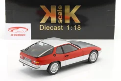 Porsche 924 Turbo Baujahr 1986 silber / rot 1:18 KK-Scale