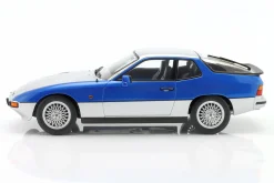 Porsche 924 Turbo Baujahr 1986 silber / blau 1:18 KK-Scale