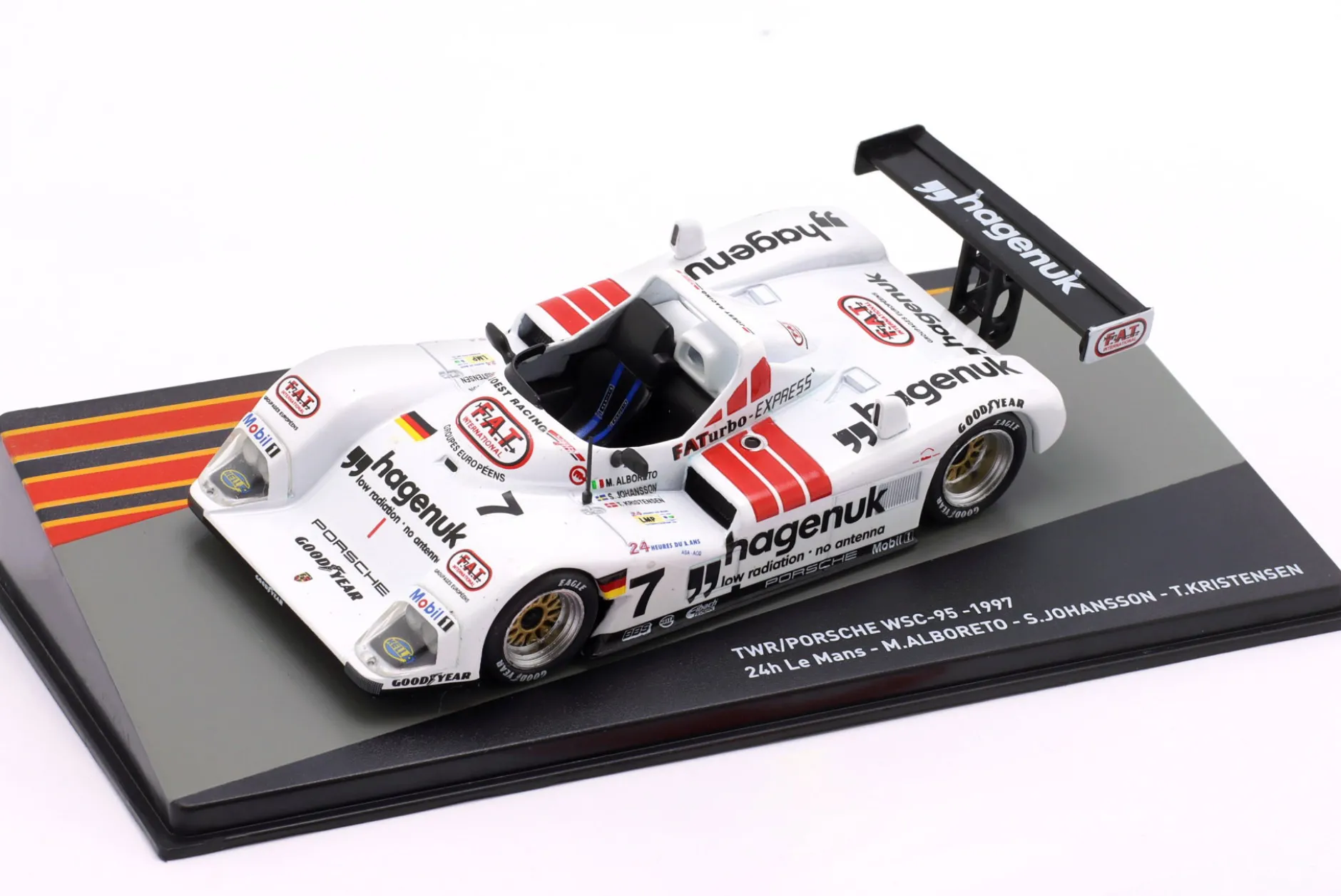 Porsche TWR WSC-95 #7 Sieger 24h LeMans 1997 Alboreto, Johansson, Kristensen 1:43 Altaya