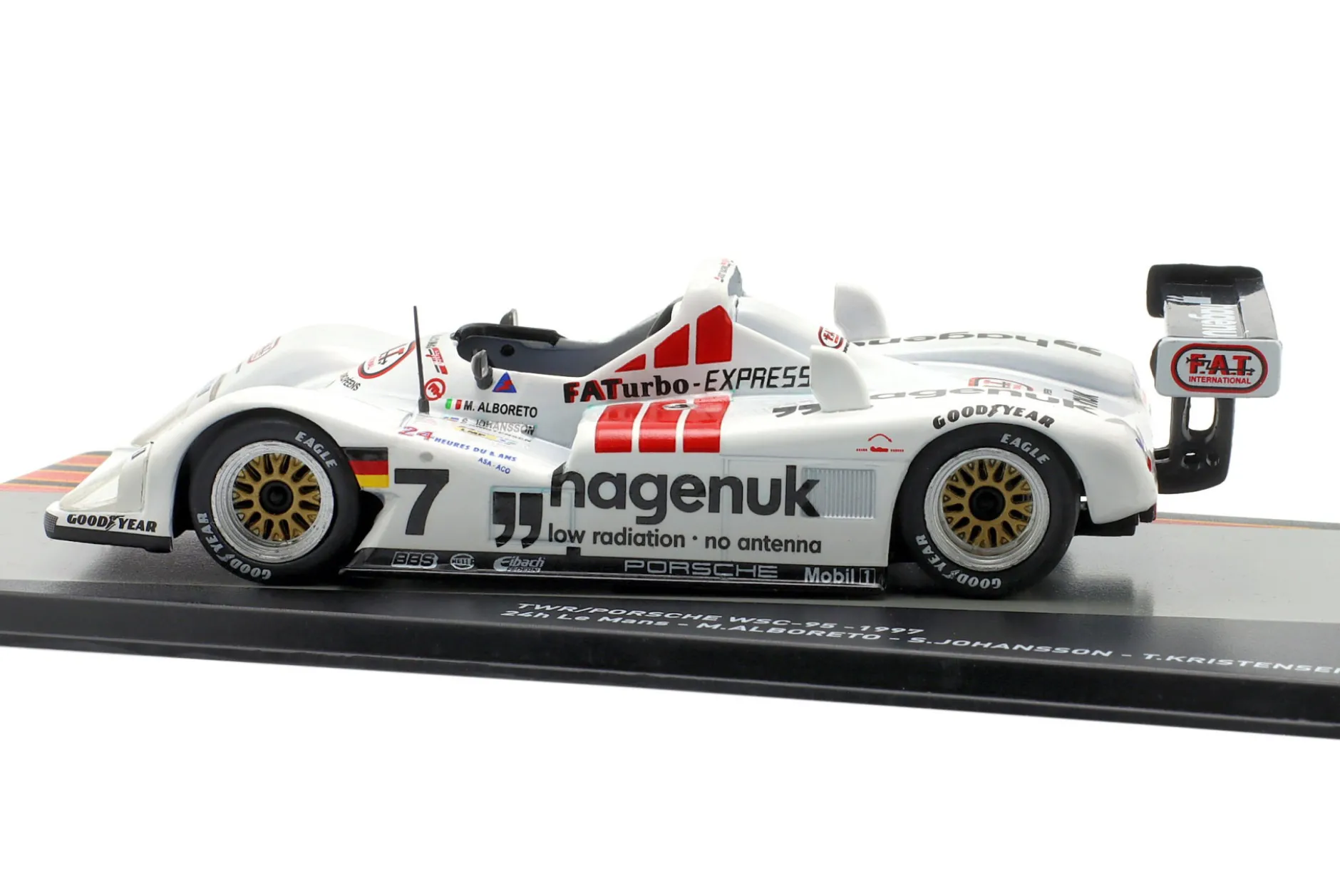 Porsche TWR WSC-95 #7 Sieger 24h LeMans 1997 Alboreto, Johansson, Kristensen 1:43 Altaya