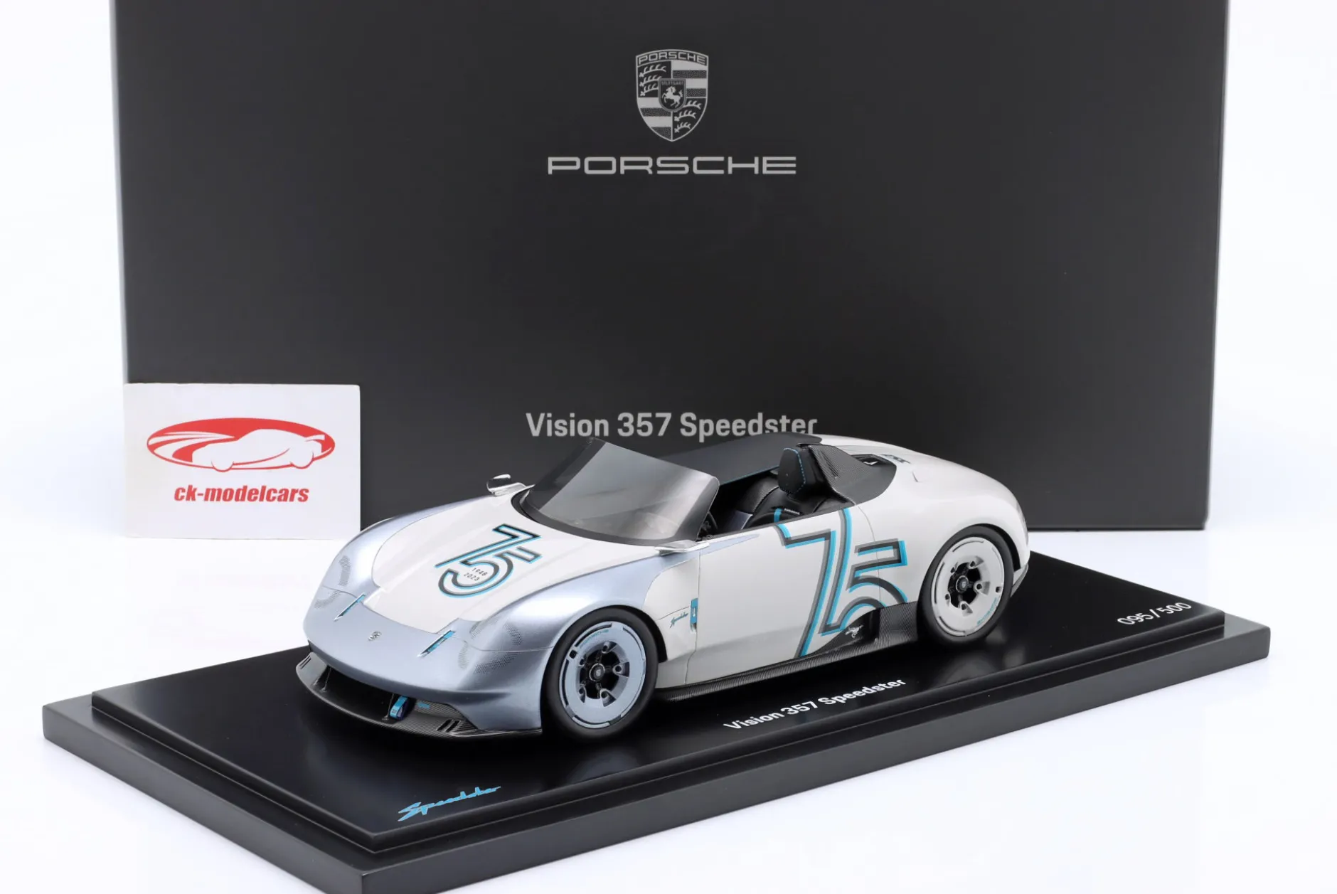 Porsche Vision 357 Speedster weiß / grau 1:18 Spark