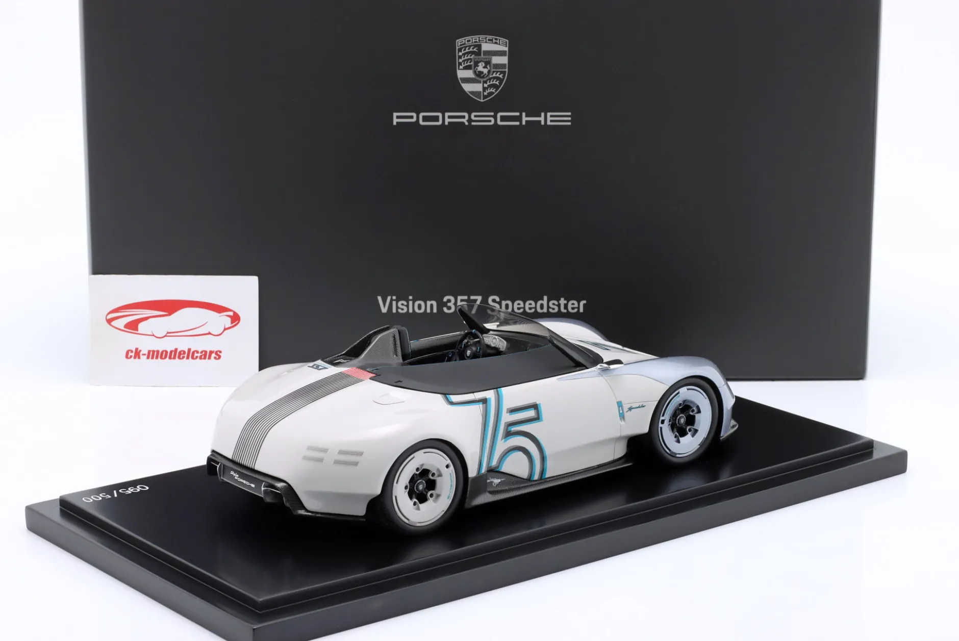 Porsche Vision 357 Speedster weiß / grau 1:18 Spark