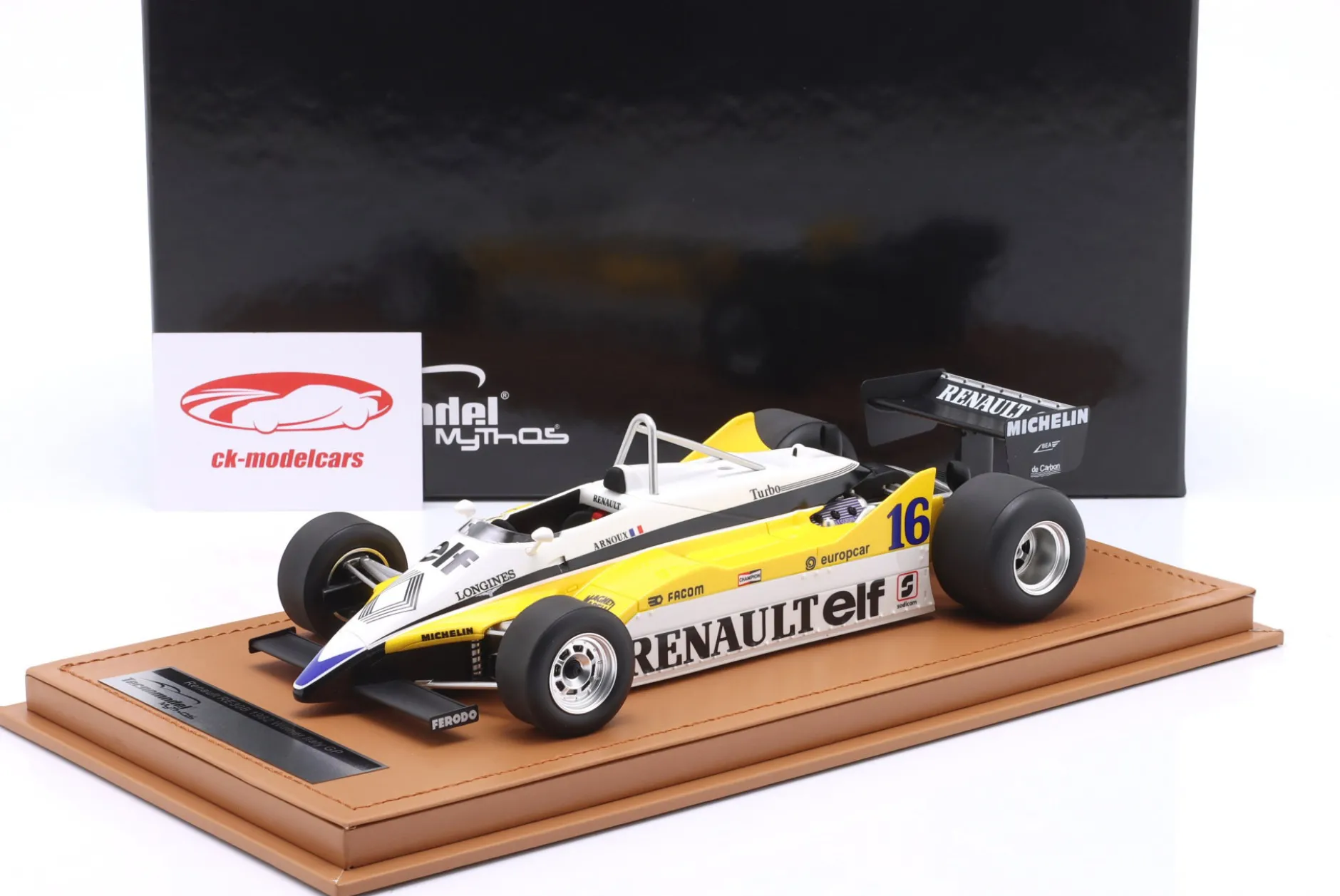 René Arnoux Renault RE30B #16 Sieger Italien GP Formel 1 1982 1:18 Tecnomodel