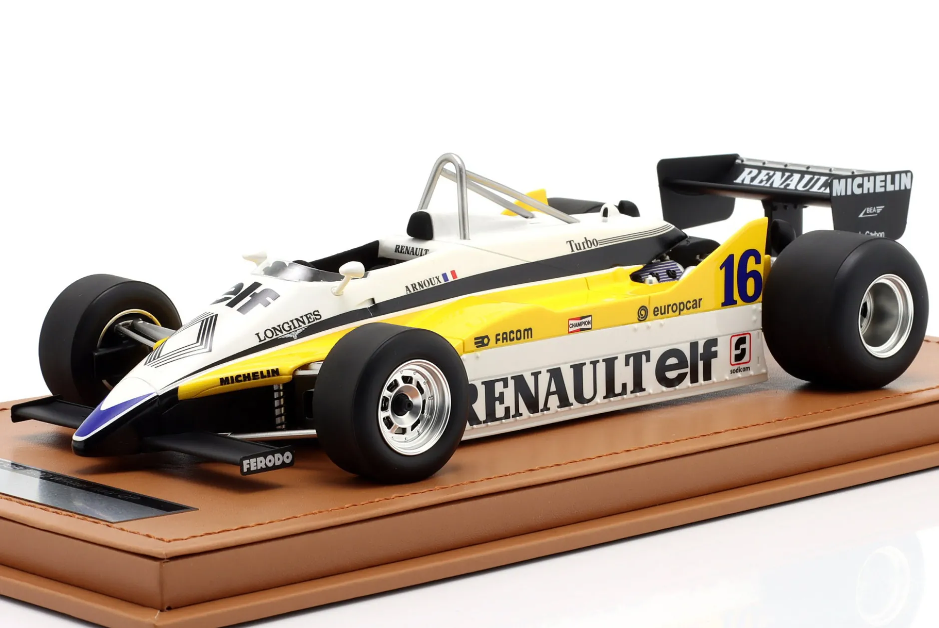 René Arnoux Renault RE30B #16 Sieger Italien GP Formel 1 1982 1:18 Tecnomodel