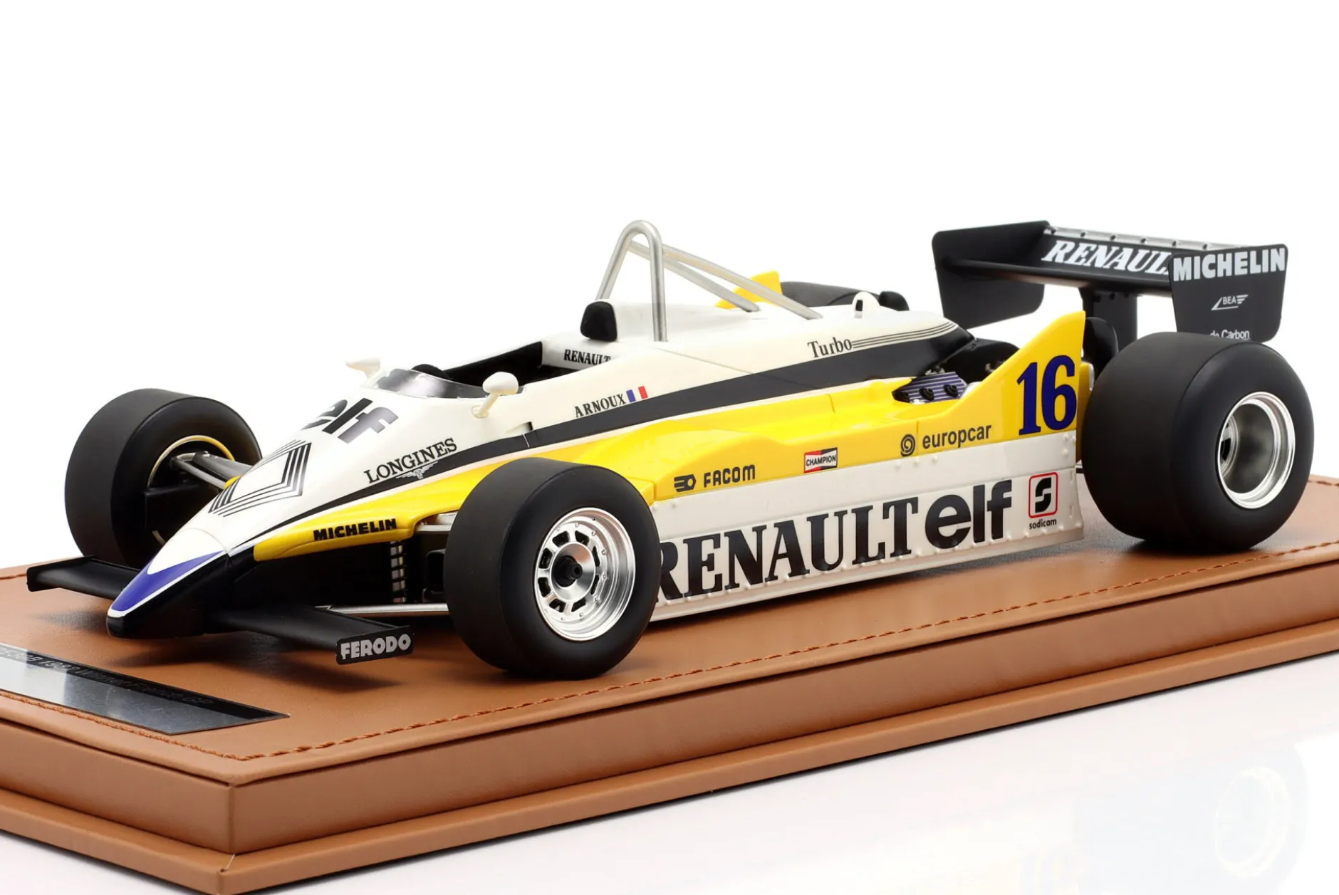 René Arnoux Renault RE30B #16 Sieger Frankreich GP Formel 1 1982 1:18 Tecnomodel