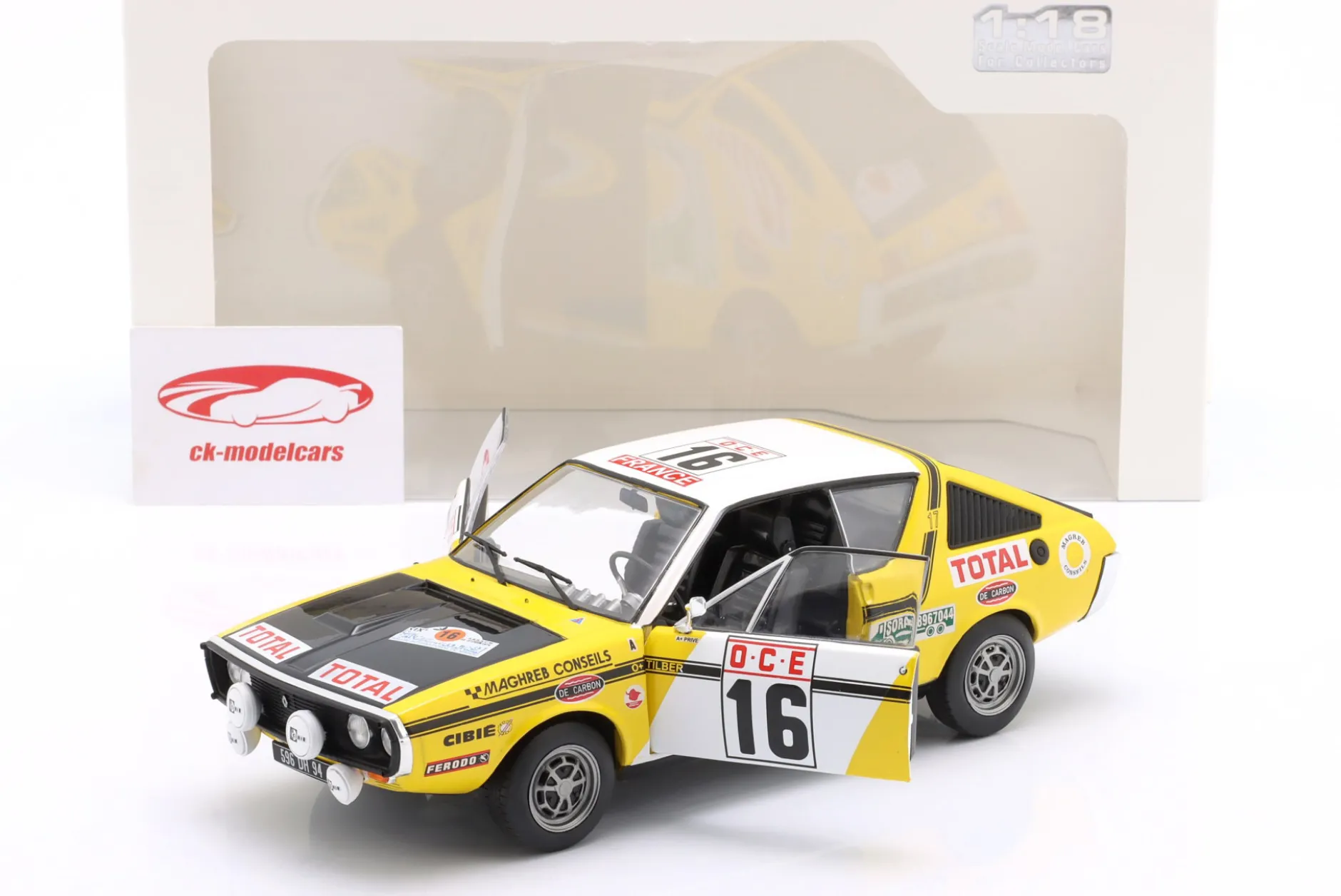 Renault 17 Gordini #16 6th Rallye Marokko 1976 Prive, Tilber 1:18 Solido