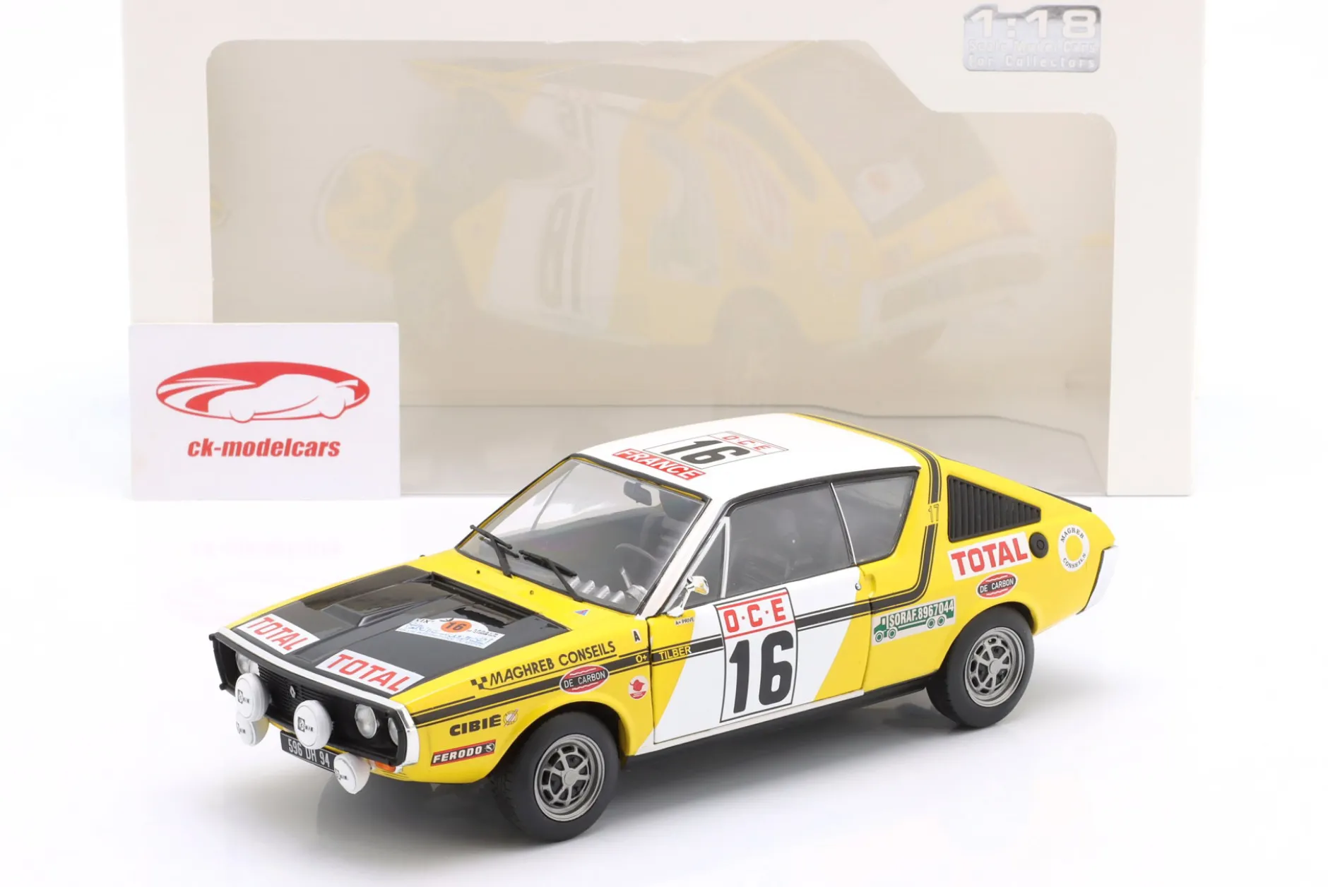 Renault 17 Gordini #16 6th Rallye Marokko 1976 Prive, Tilber 1:18 Solido