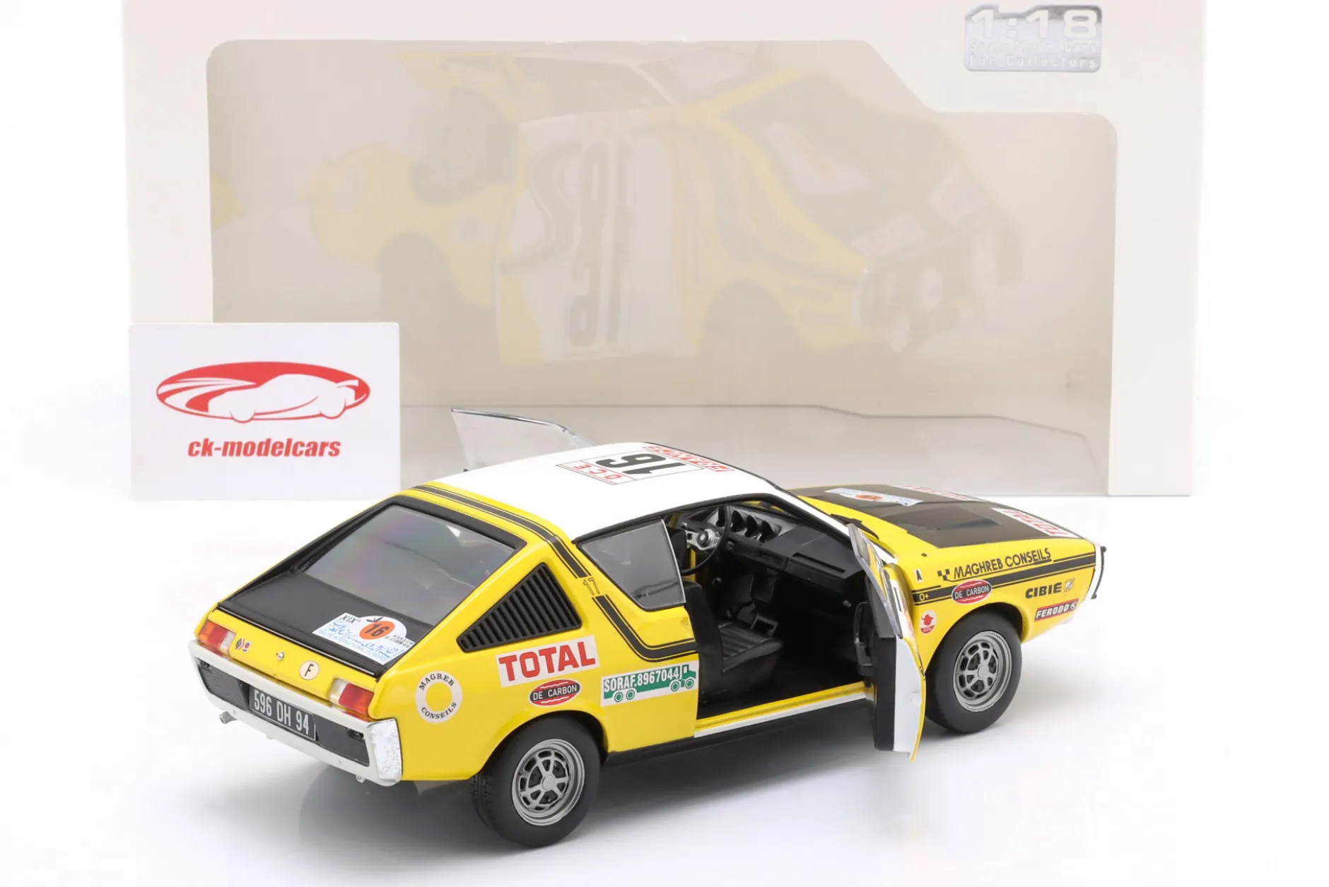 Renault 17 Gordini #16 6th Rallye Marokko 1976 Prive, Tilber 1:18 Solido