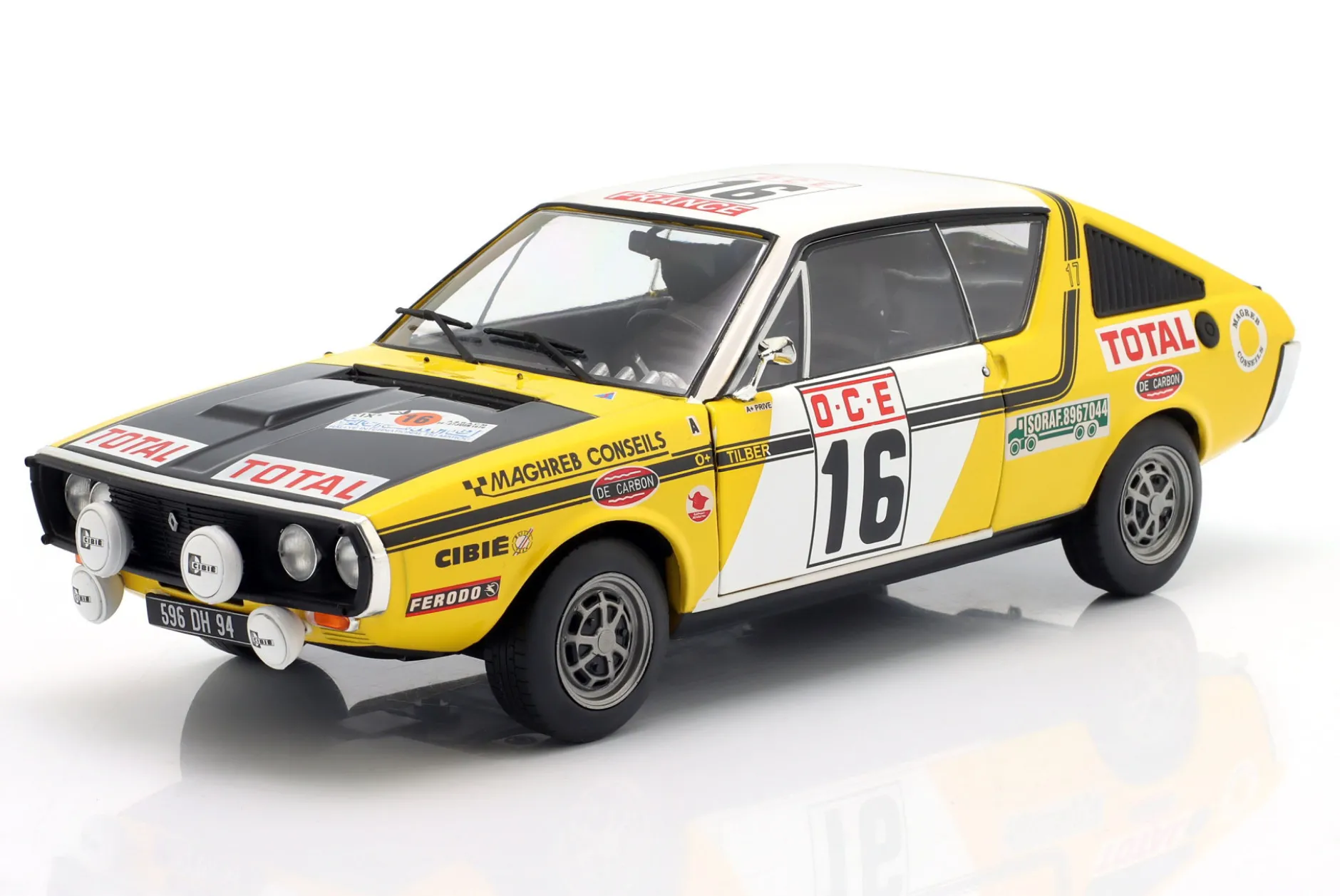 Renault 17 Gordini #16 6th Rallye Marokko 1976 Prive, Tilber 1:18 Solido
