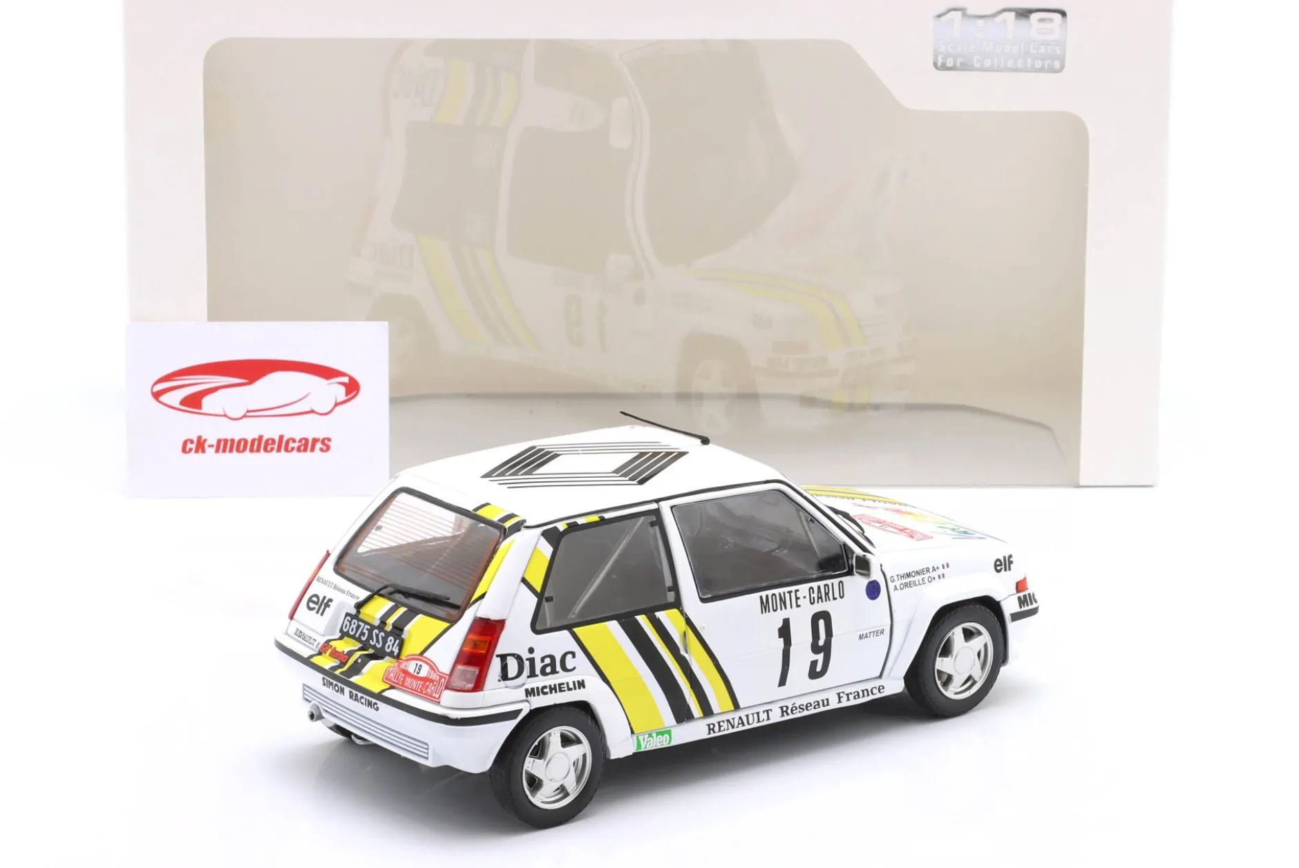 Renault 5 GT Turbo #19 Rallye Monte Carlo 1989 Oreille, Thimonier 1:18 Solido