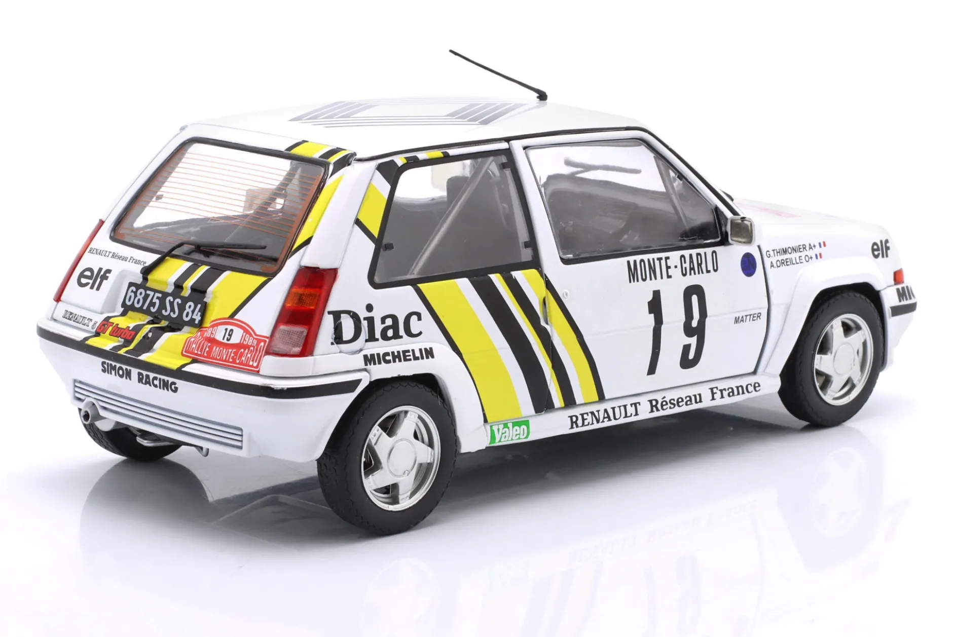 Renault 5 GT Turbo #19 Rallye Monte Carlo 1989 Oreille, Thimonier 1:18 Solido