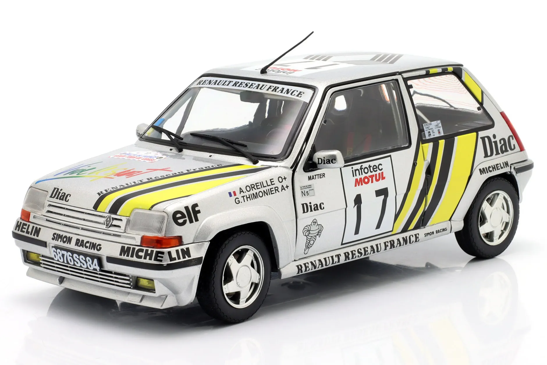 Renault 5 GT Turbo #17 8th Rallye Tour de Corse 1989 Oreille, Thimonier 1:18 Solido