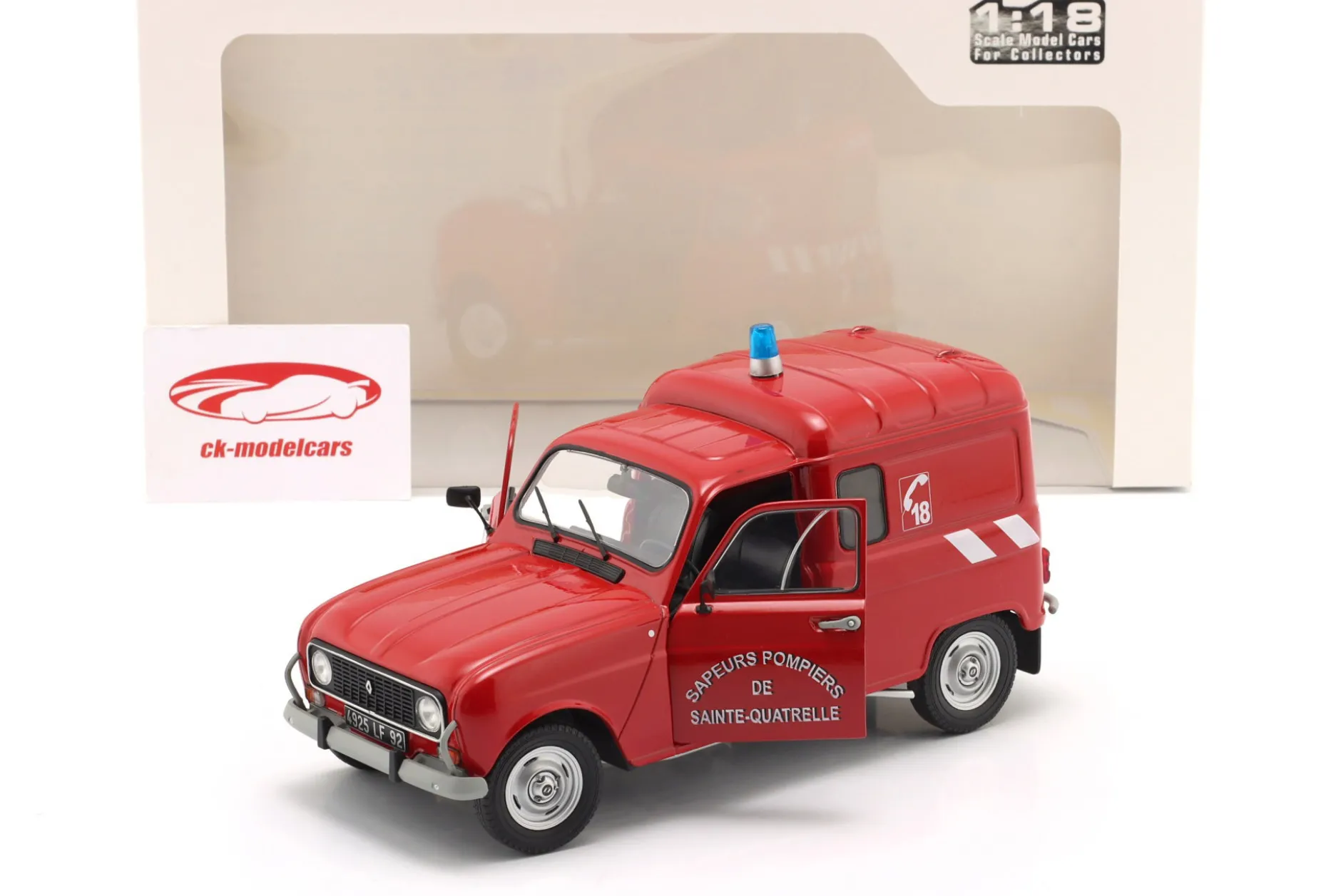 Renault 4LF4 Feuerwehr Baujahr 1976 rot 1:18 Solido