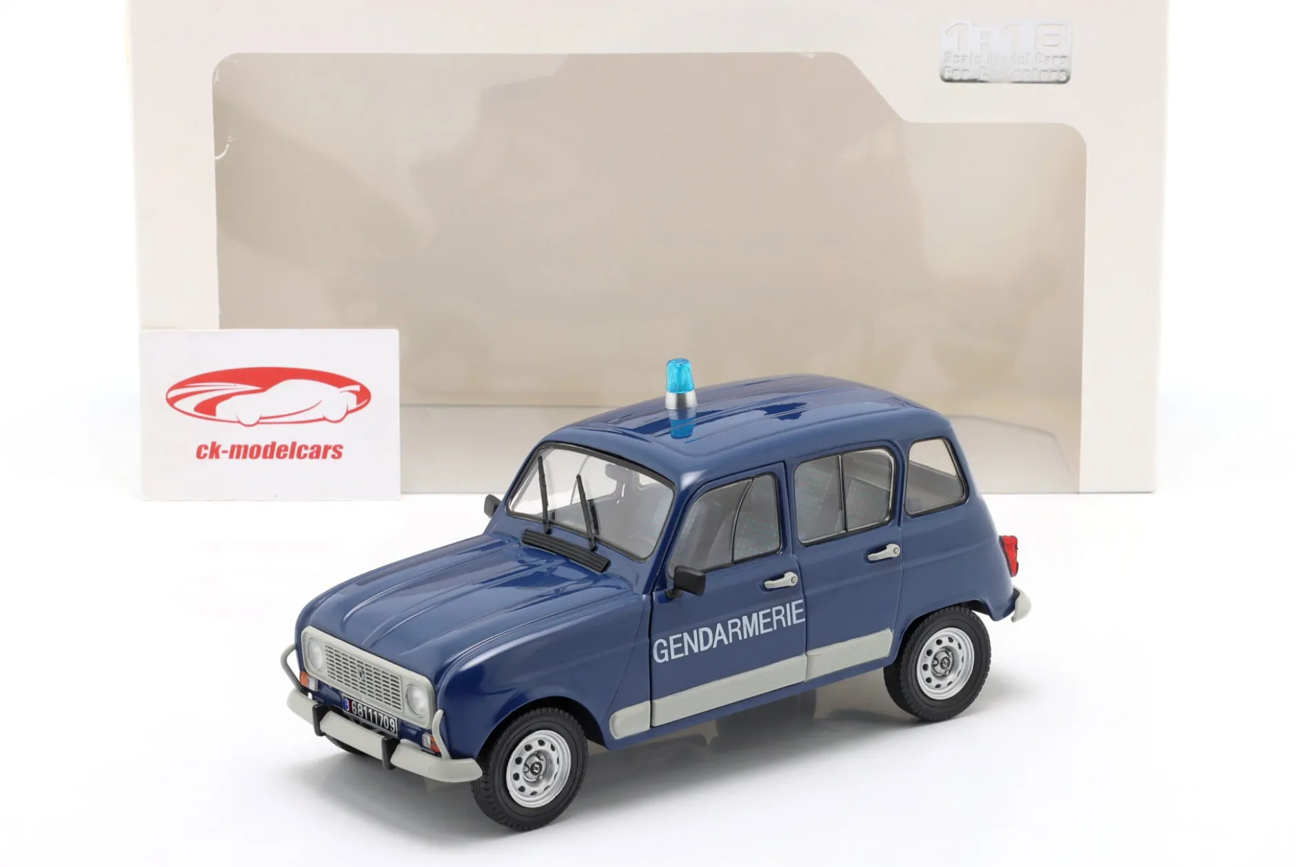 Renault 4L Turbo Polizei Baujahr 1962 blau 1:18 Solido