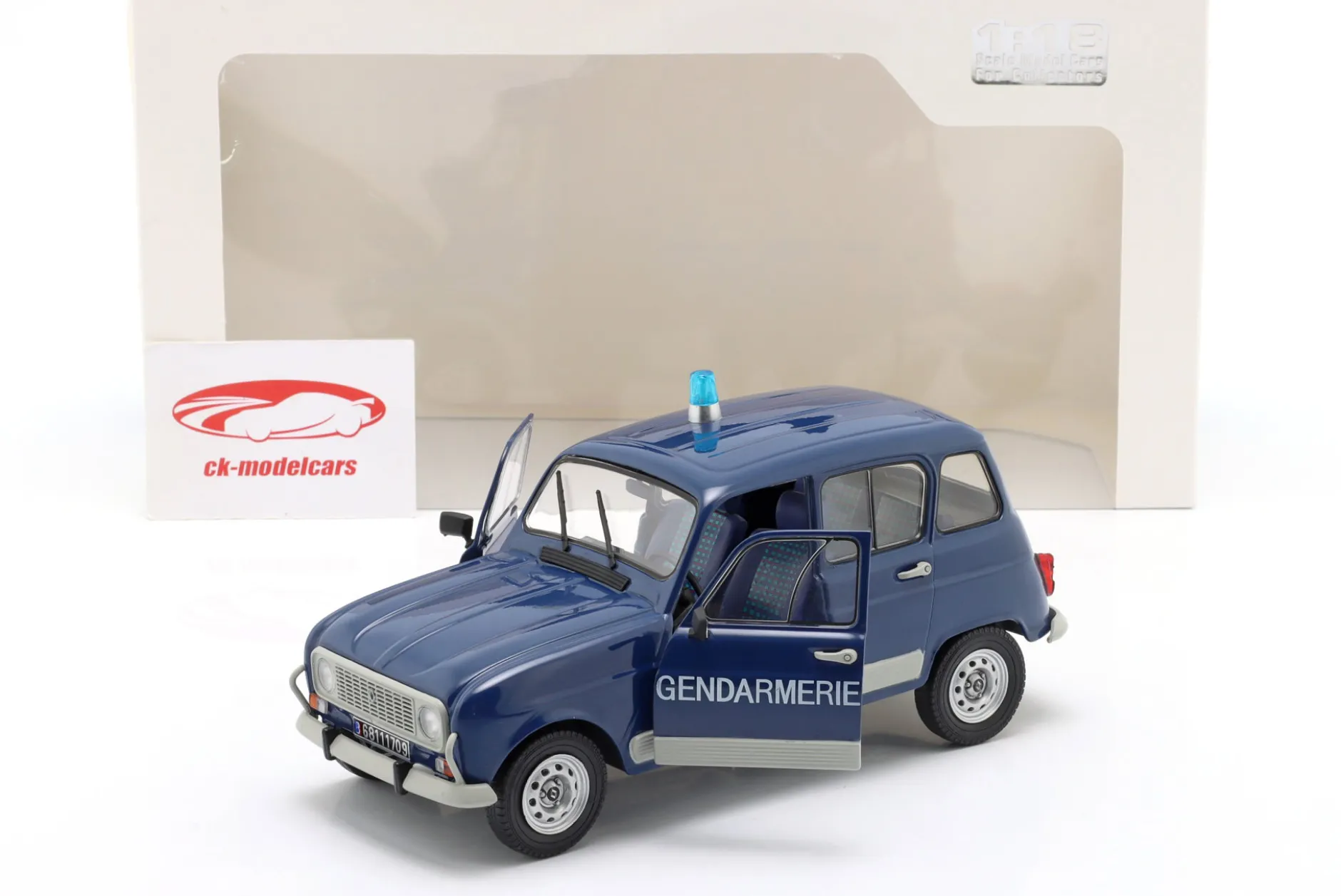 Renault 4L Turbo Polizei Baujahr 1962 blau 1:18 Solido