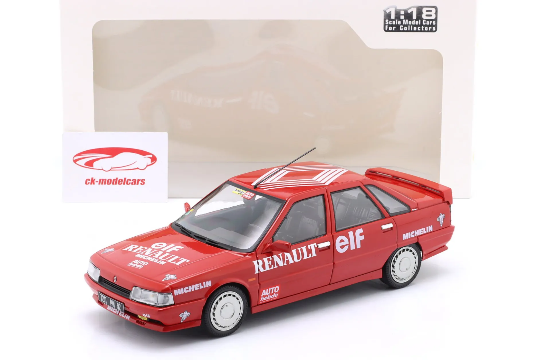 Renault 21 Turbo Mk1 Geschwindigkeitsrekord auf Eis 1988 rot 1:18 Solido