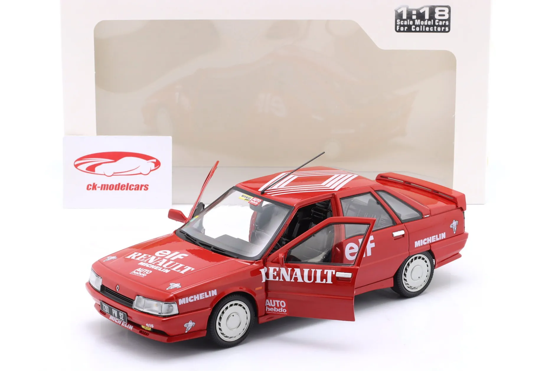 Renault 21 Turbo Mk1 Geschwindigkeitsrekord auf Eis 1988 rot 1:18 Solido