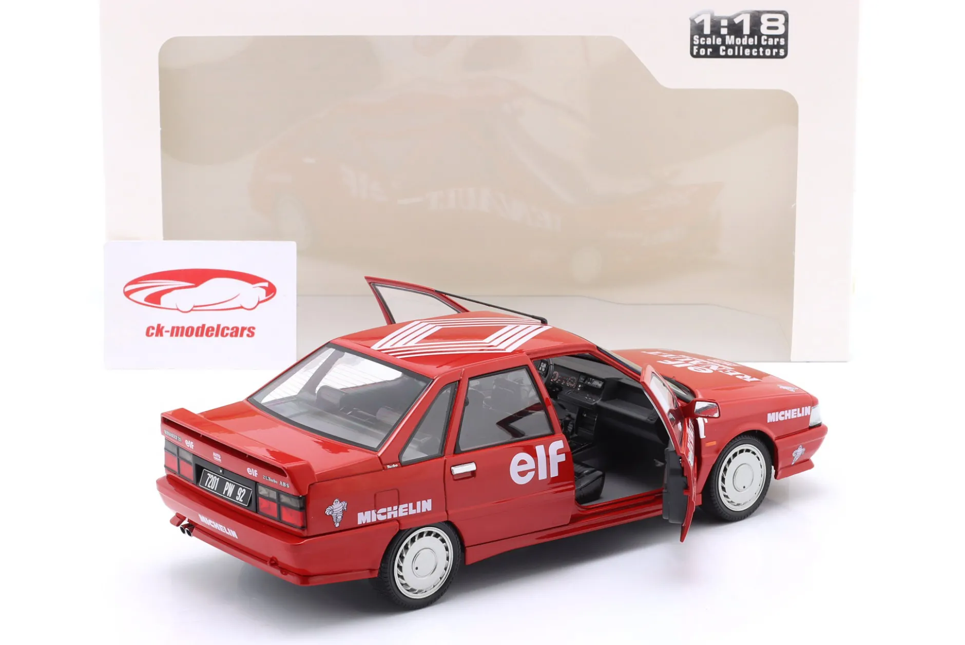 Renault 21 Turbo Mk1 Geschwindigkeitsrekord auf Eis 1988 rot 1:18 Solido
