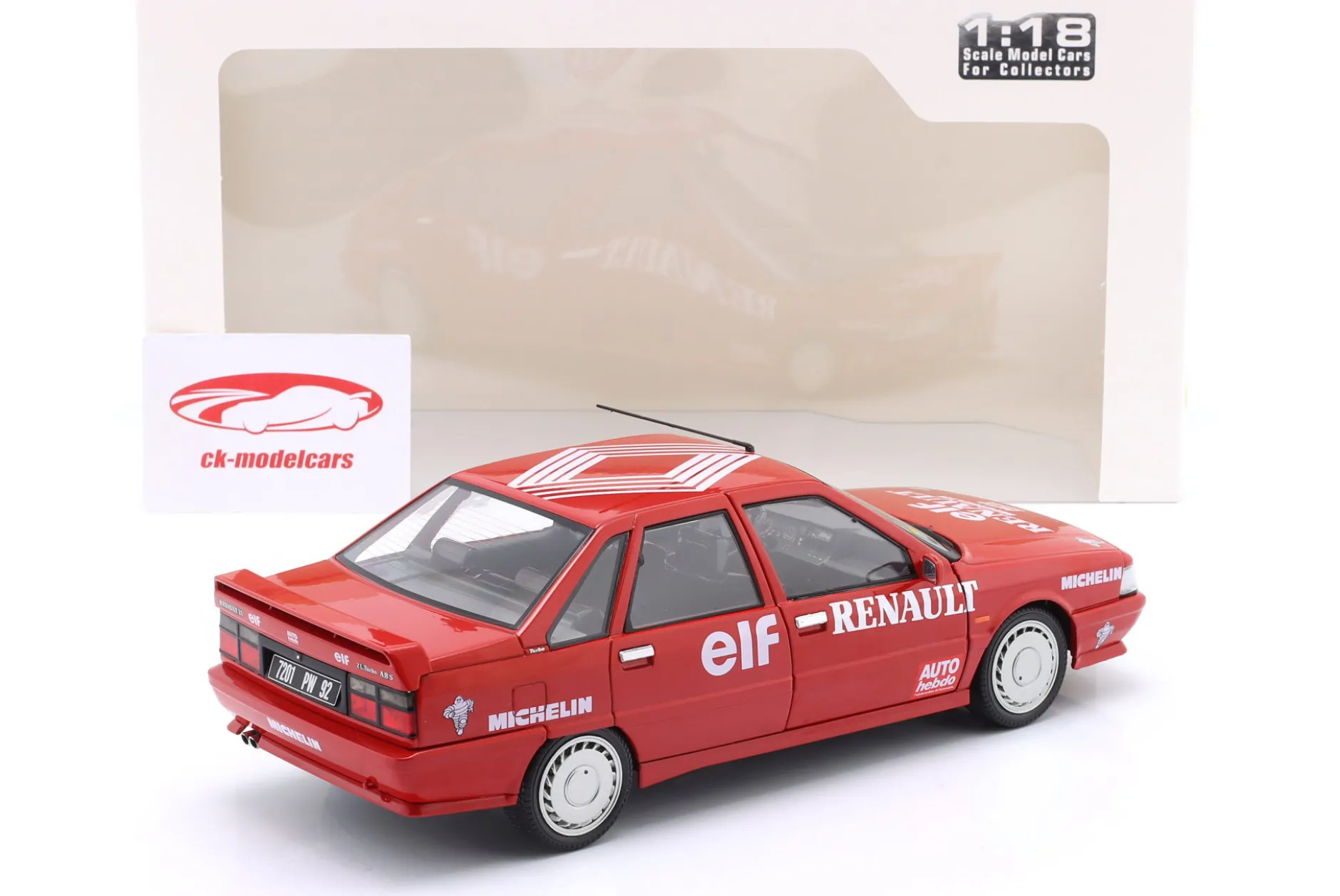Renault 21 Turbo Mk1 Geschwindigkeitsrekord auf Eis 1988 rot 1:18 Solido