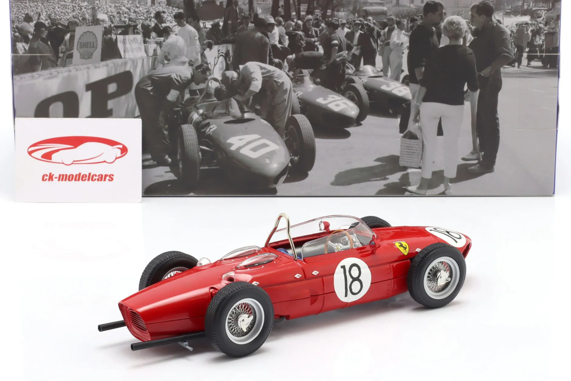 Richie Ginther Ferrari 156 Sharknose #18 Frankreich GP Formel 1 1961 1:18 WERK83