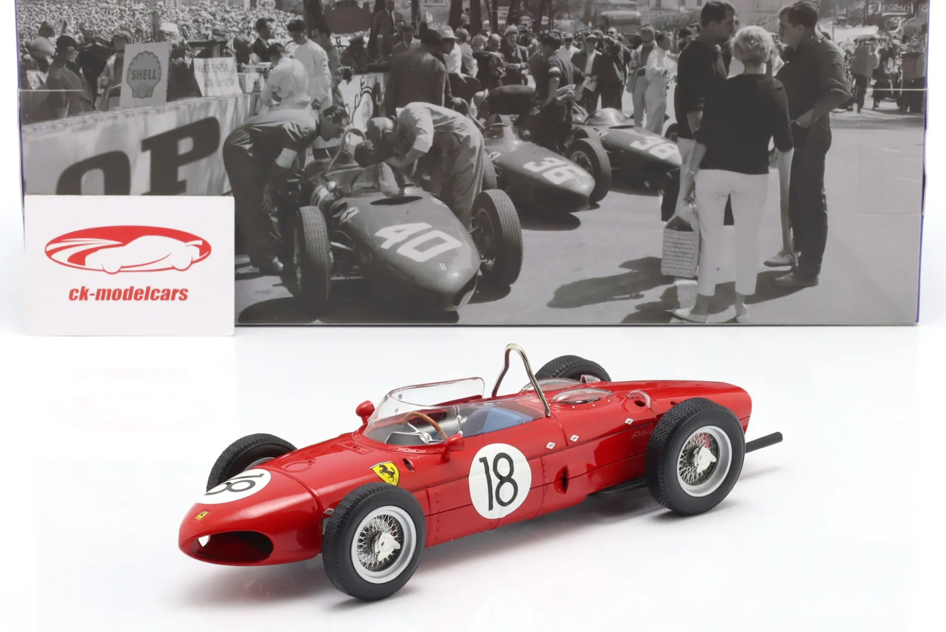 Richie Ginther Ferrari 156 Sharknose #18 Frankreich GP Formel 1 1961 1:18 WERK83