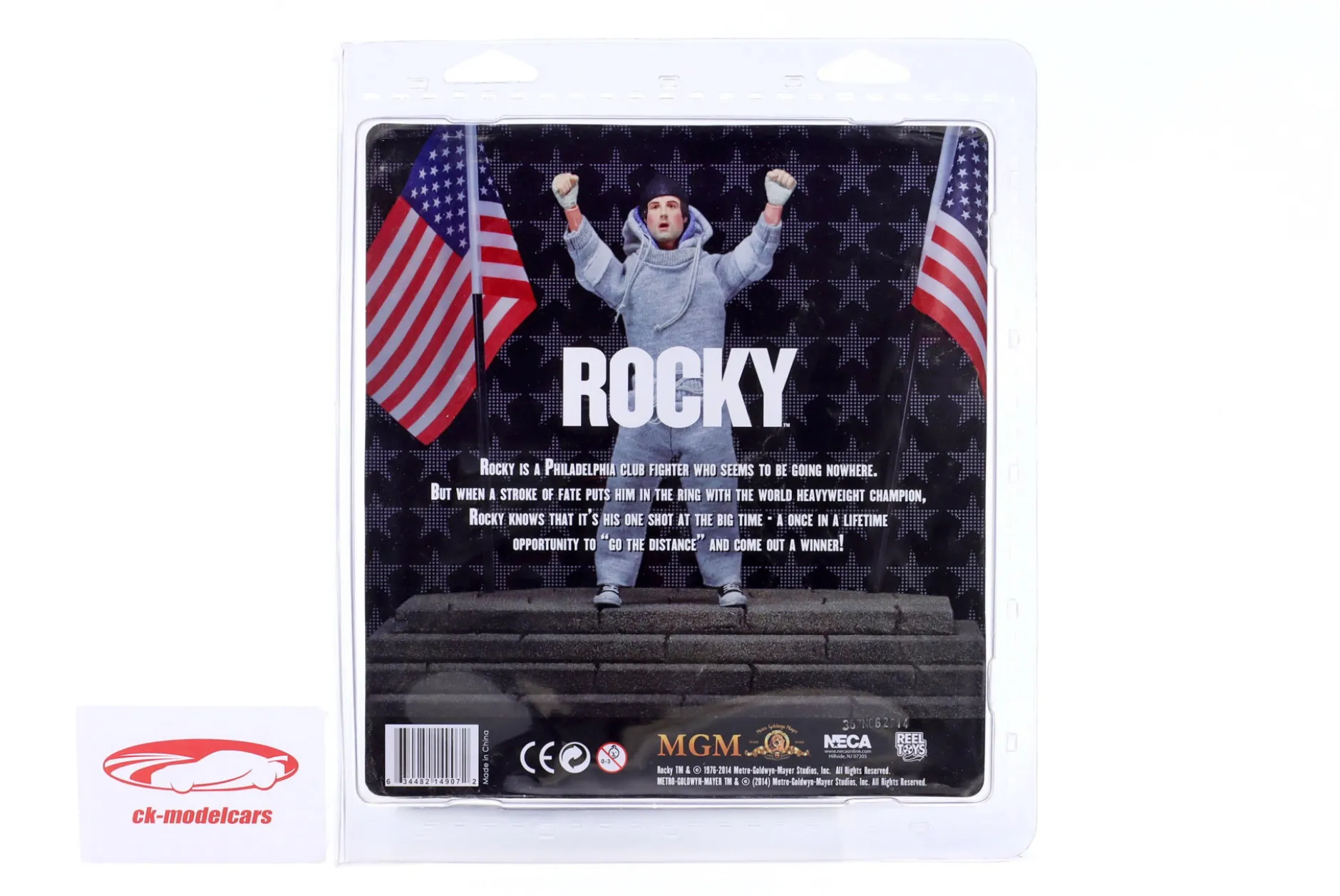Rocky Balboa Action-Figur mit Trainingsanzug grau 20cm Neca