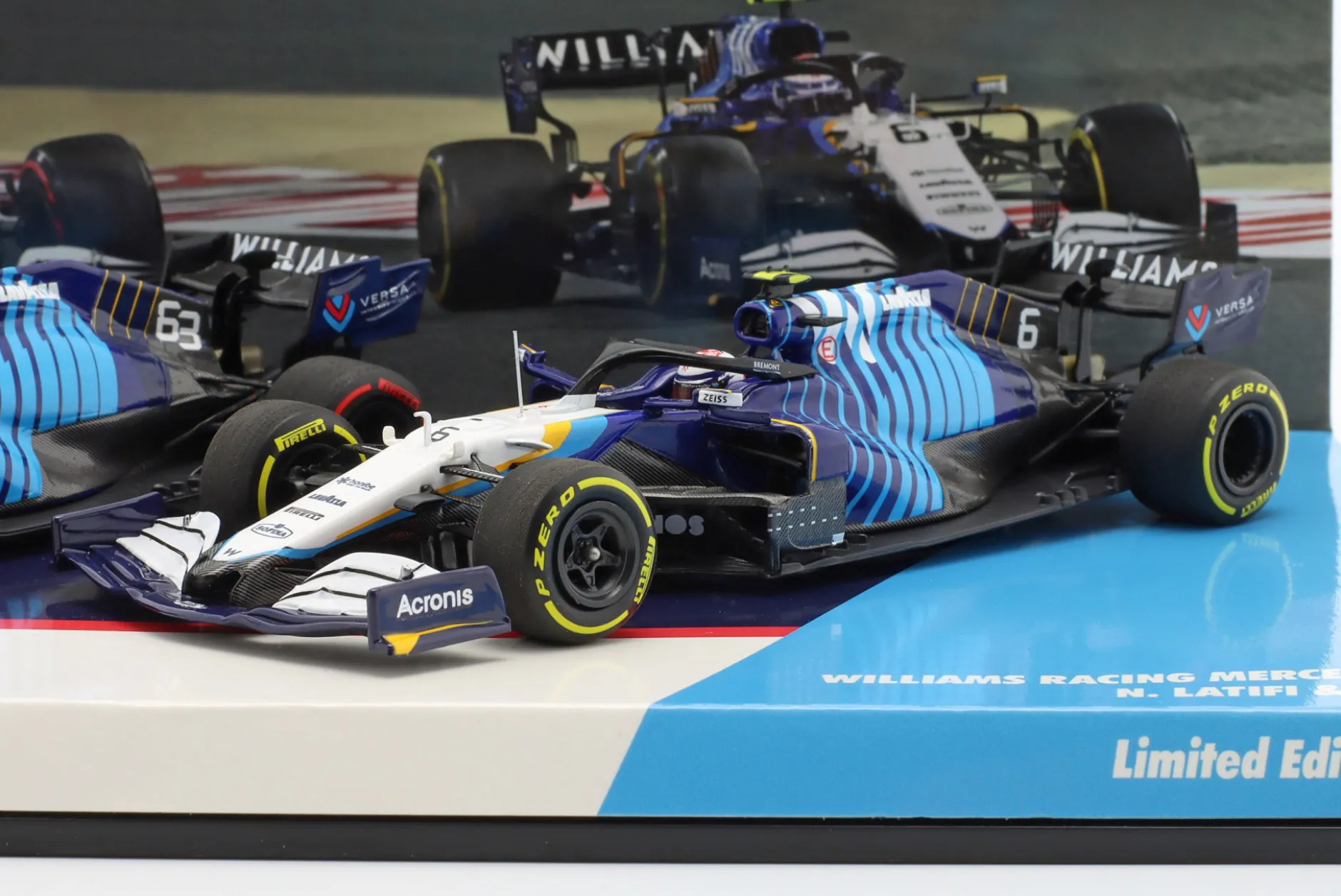 Russell #63 & Latifi #6 2-Car Set Williams FW43B Formel 1 2021 1:43 Minichamps
